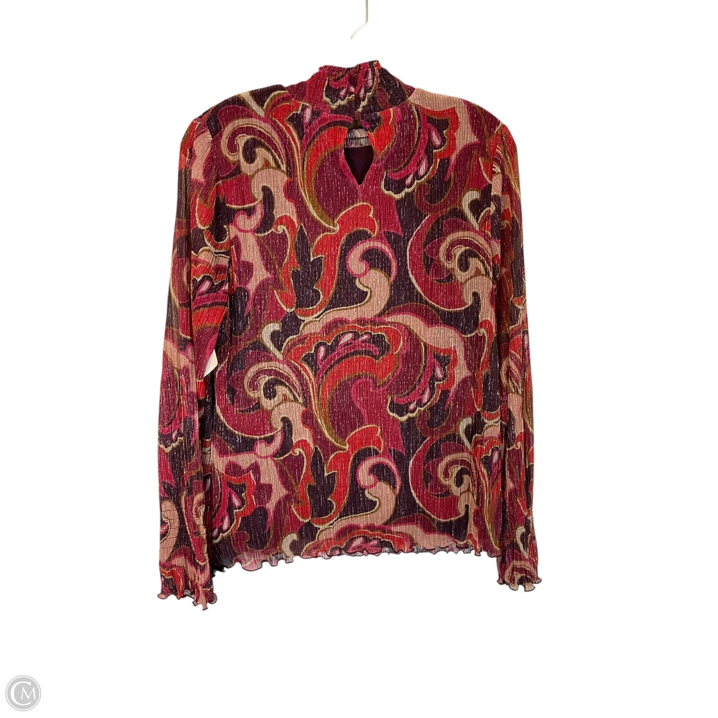 Top Long Sleeve By Chicos In Multi-colored, Size: M