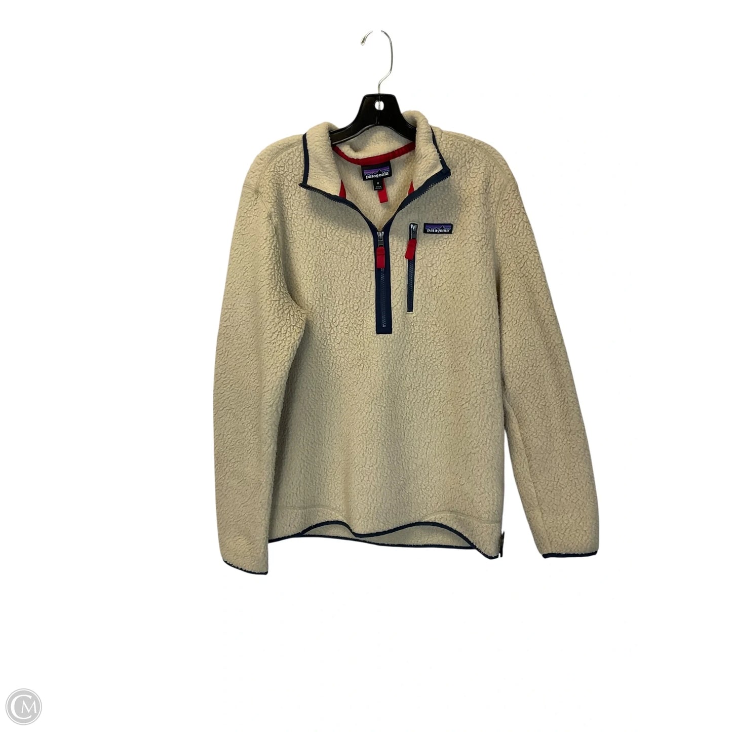 Jacket Fleece By Patagonia In Cream, Size: M