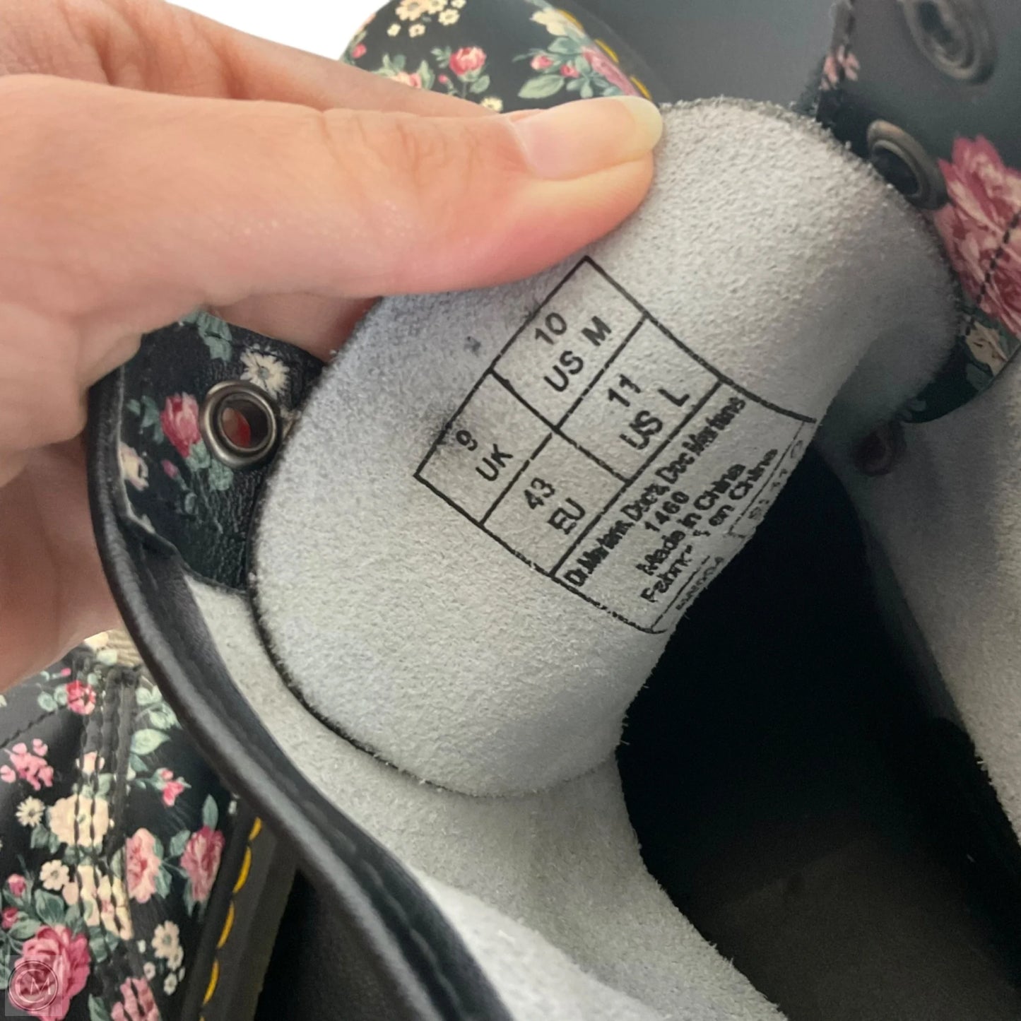 Boots Combat By Dr Martens In Floral Print, Size: 11