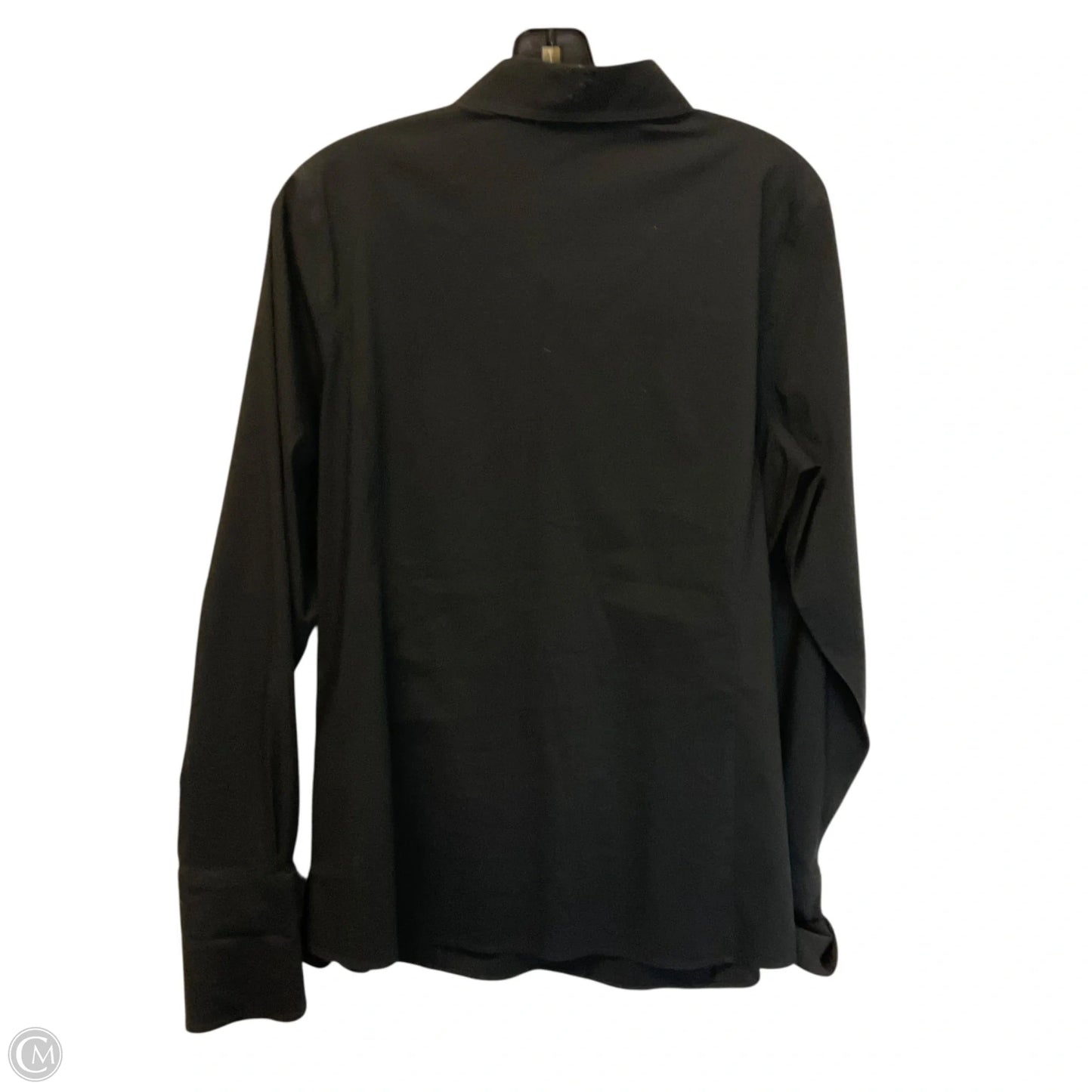 Top Long Sleeve By Foxcroft In Black, Size: L
