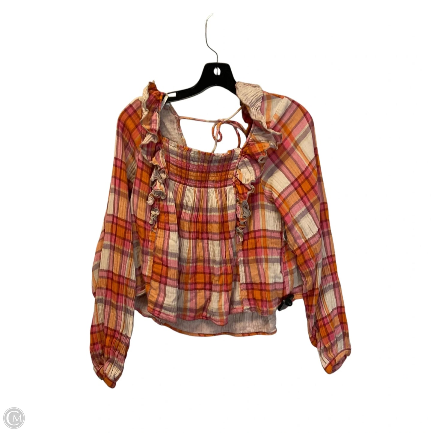 Top Long Sleeve By We The Free In Orange & Pink, Size: Xs