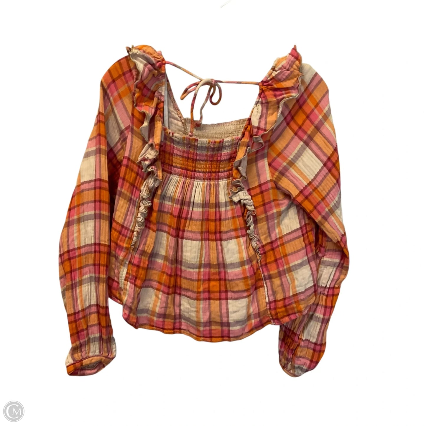 Top Long Sleeve By We The Free In Orange & Pink, Size: Xs