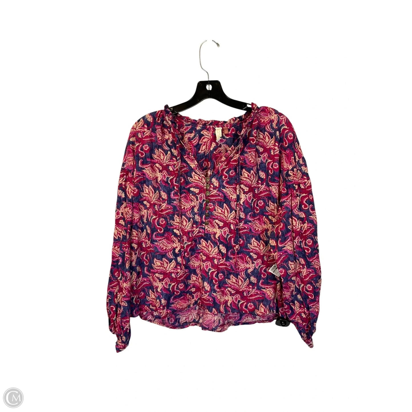Top Long Sleeve By Pilcro In Pink, Size: L