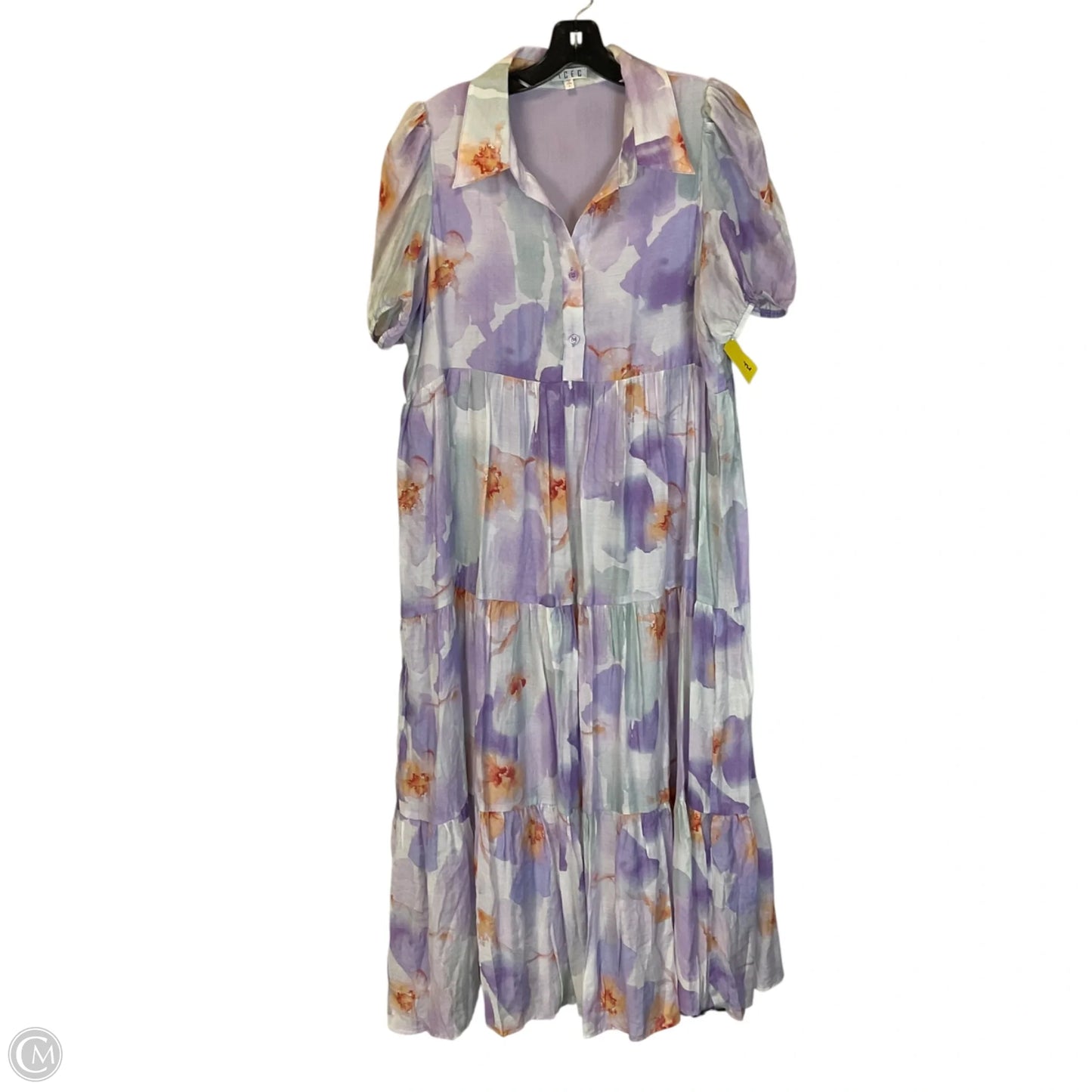 Dress Casual Maxi By Tcec In Floral Print, Size: L