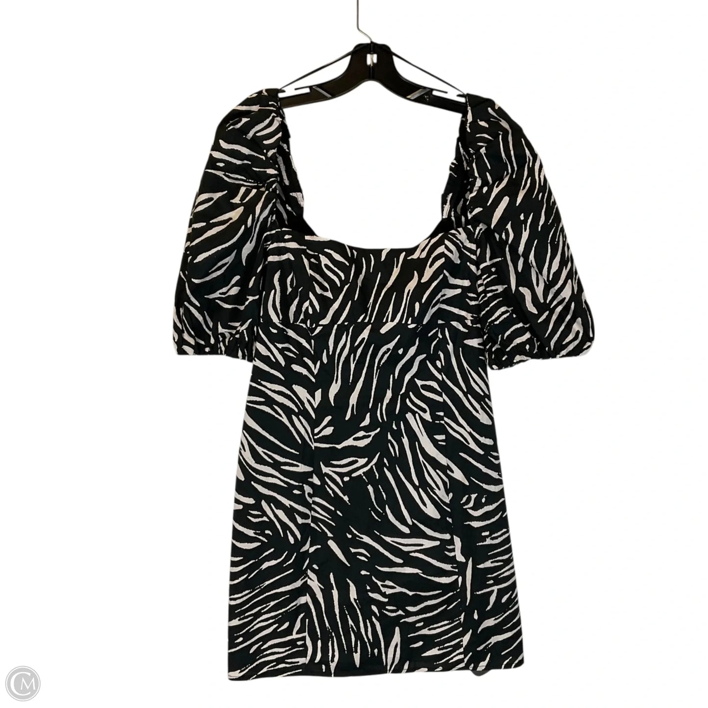Dress Casual Short By Blue Rain In Blue & Cream, Size: L