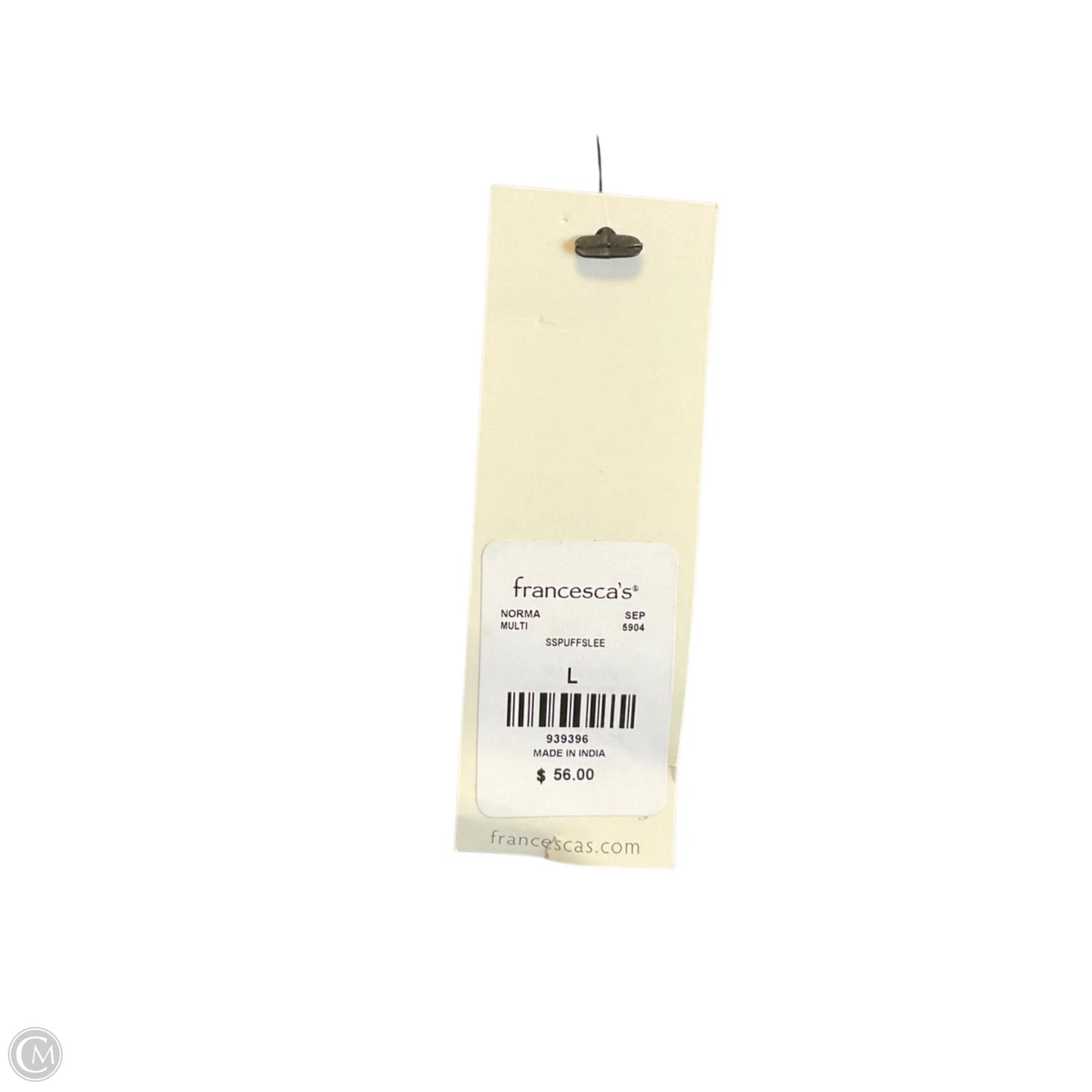 Dress Casual Short By Blue Rain In Blue & Cream, Size: L