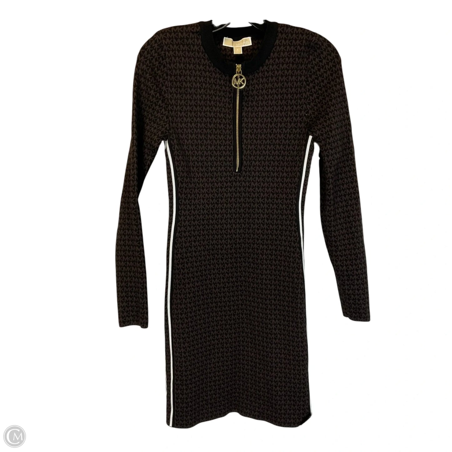 Dress Casual Midi By Michael By Michael Kors In Brown, Size: S