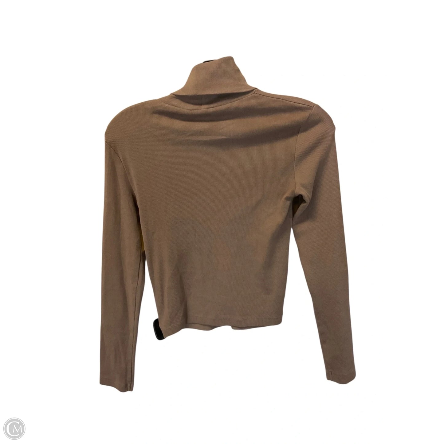 Top Long Sleeve Basic By Zara In Brown, Size: M