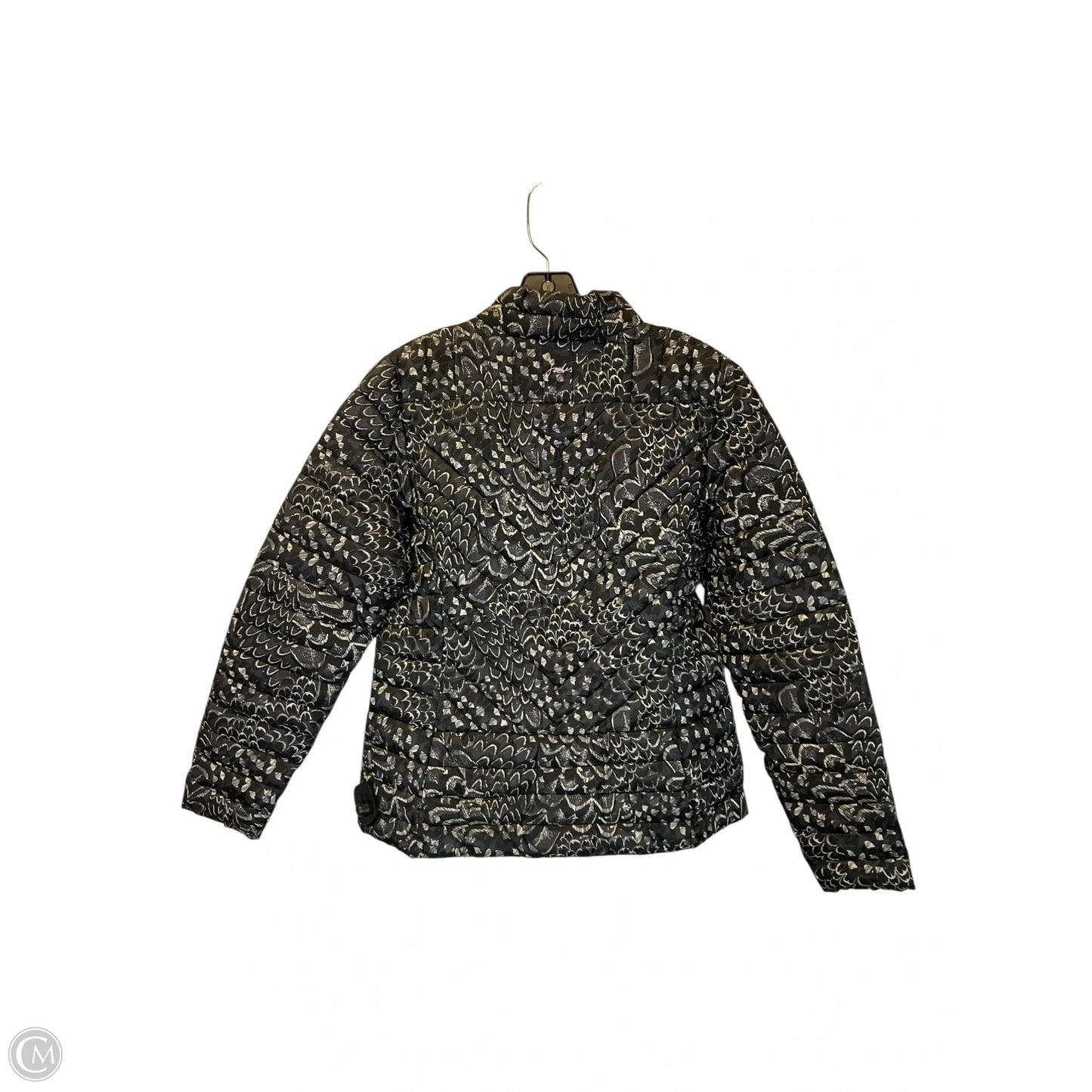Jacket Puffer & Quilted By Joules In Black & Cream, Size: M