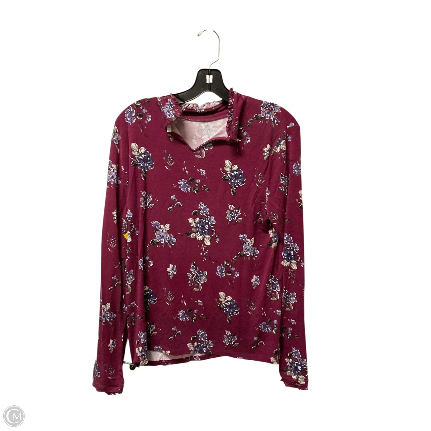 Top Long Sleeve By Elle In Purple, Size: L