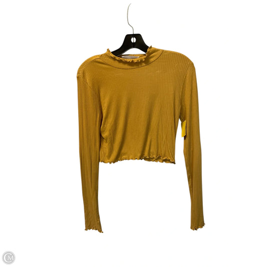 Top Long Sleeve By Double Zero In Yellow, Size: M