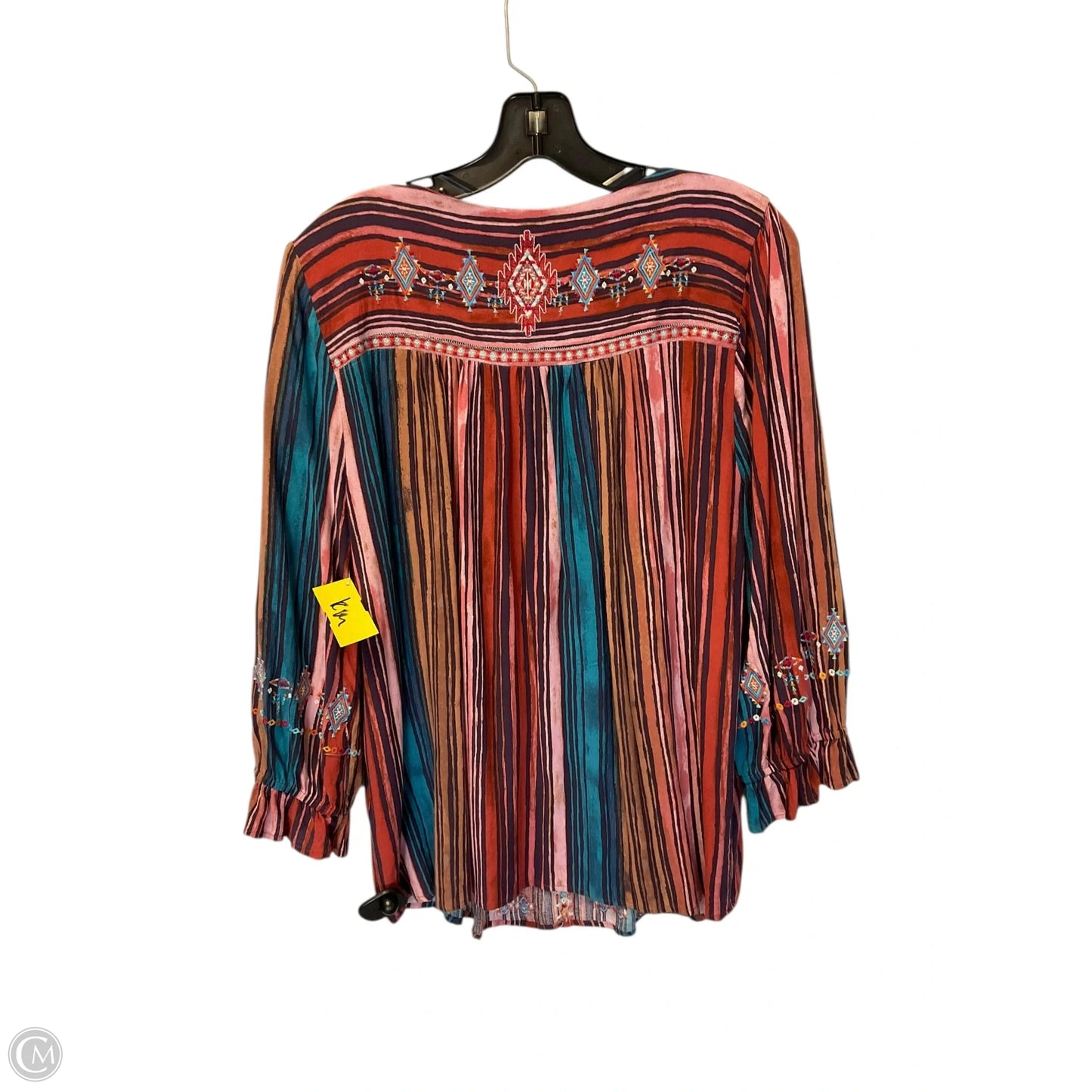Top Long Sleeve By Savanna Jane In Multi-colored, Size: L