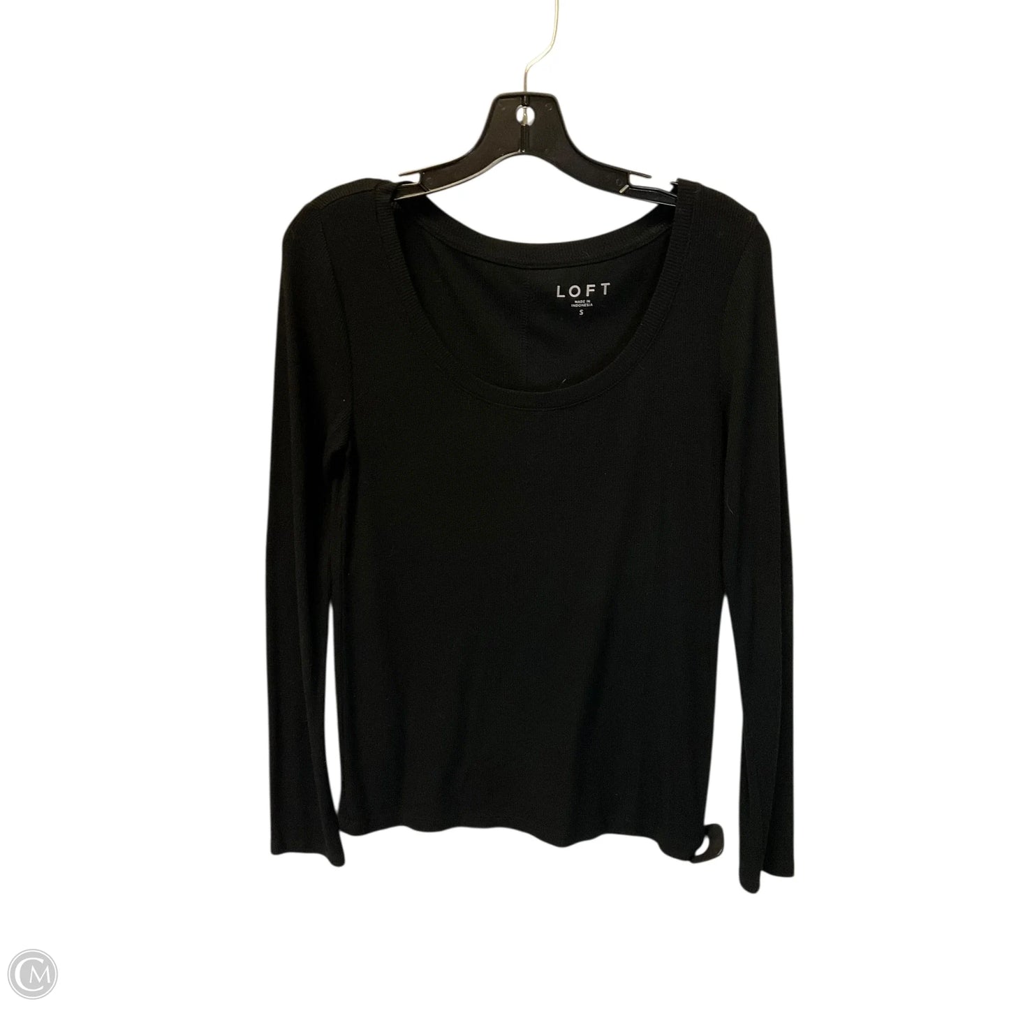 Top Long Sleeve By Loft In Black, Size: S
