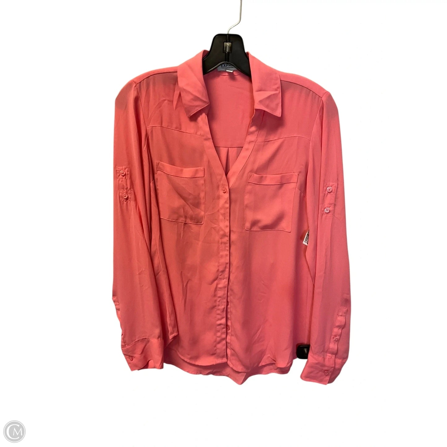 Top Long Sleeve By Express In Pink, Size: Xs