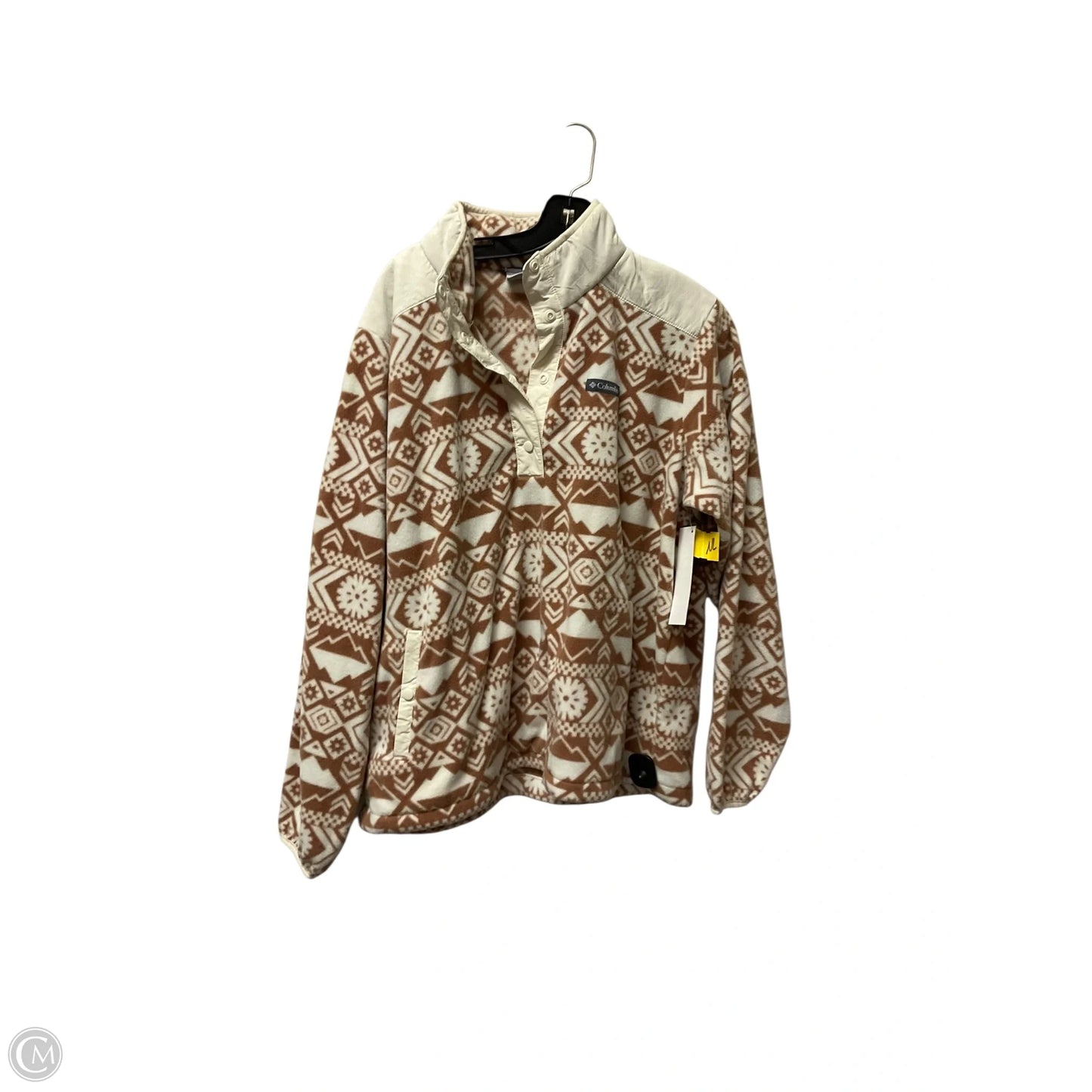 Jacket Fleece By Columbia In Brown & Cream, Size: Xxl