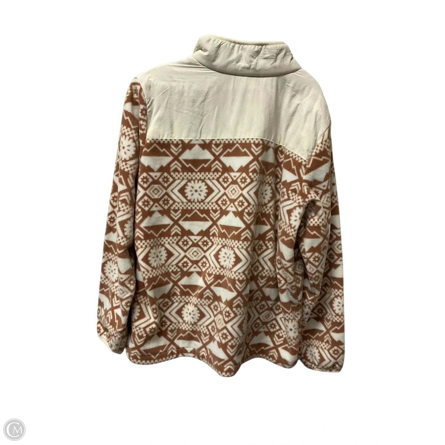 Jacket Fleece By Columbia In Brown & Cream, Size: Xxl