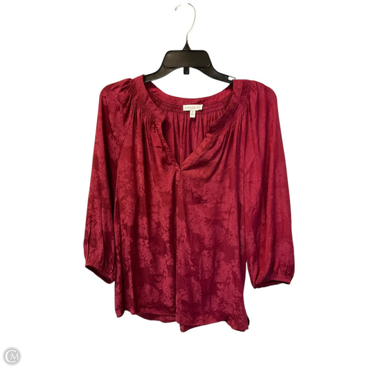 Top Long Sleeve By Crown And Ivy In Red, Size: M