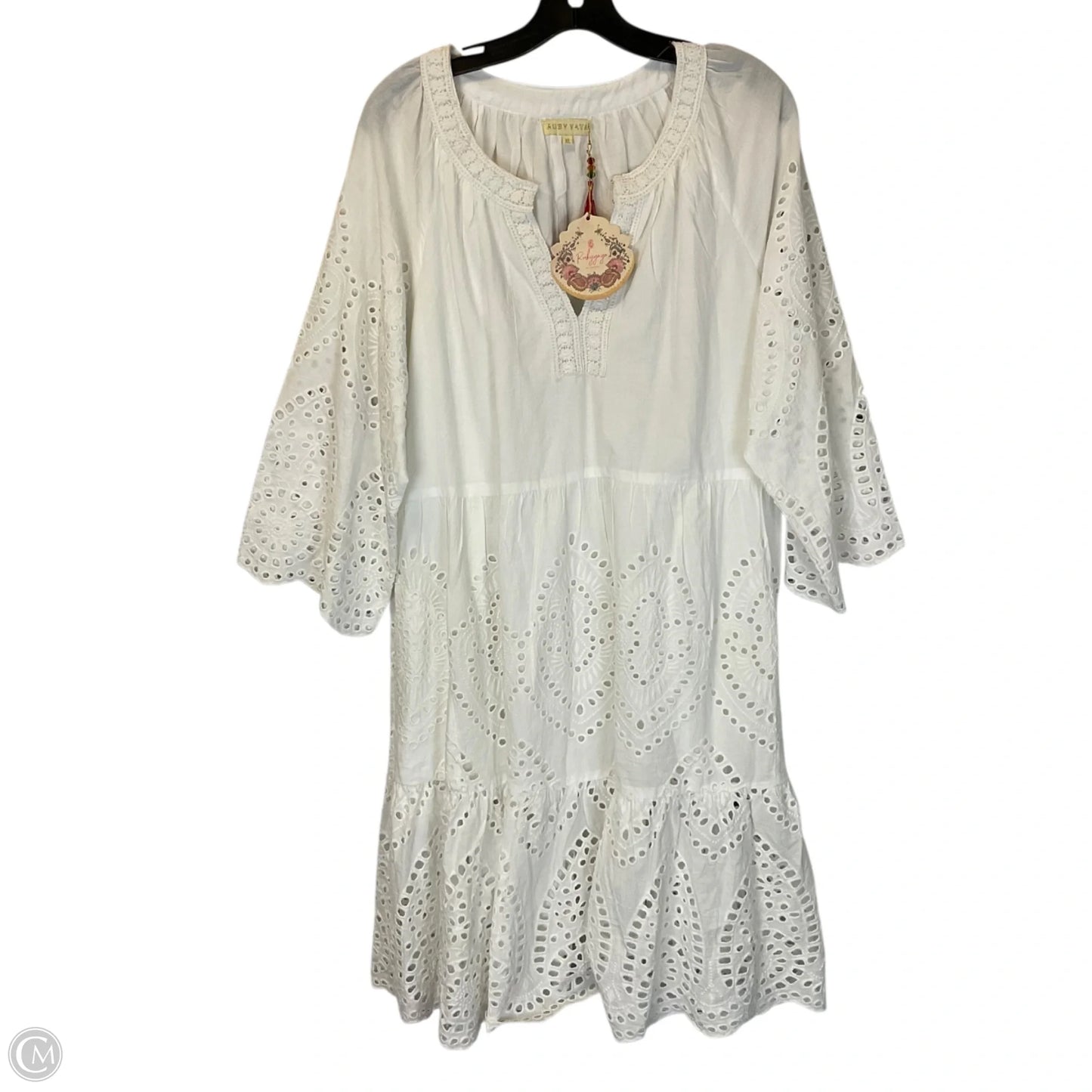 Dress Casual Midi By Clothes Mentor In White, Size: Xl