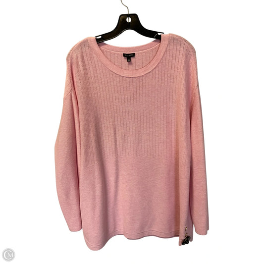 Top Long Sleeve By Talbots In Pink, Size: Xl