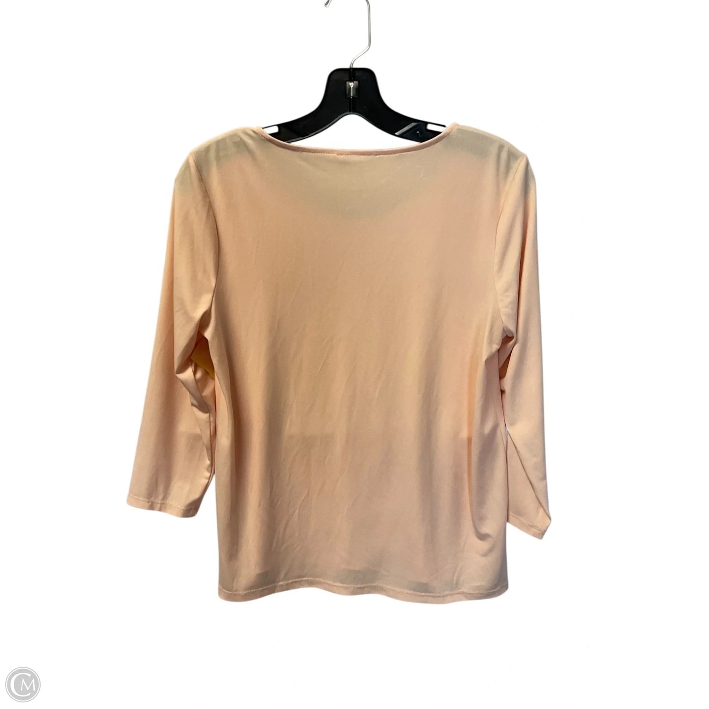 Top Long Sleeve By Calvin Klein In Peach, Size: S