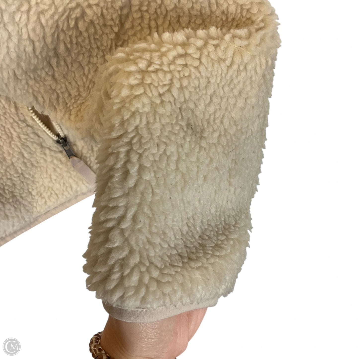 Jacket Puffer & Quilted By Patagonia In Cream & Tan, Size: M