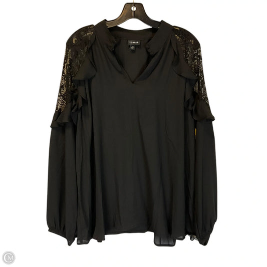 Top Long Sleeve By Torrid In Black, Size: L