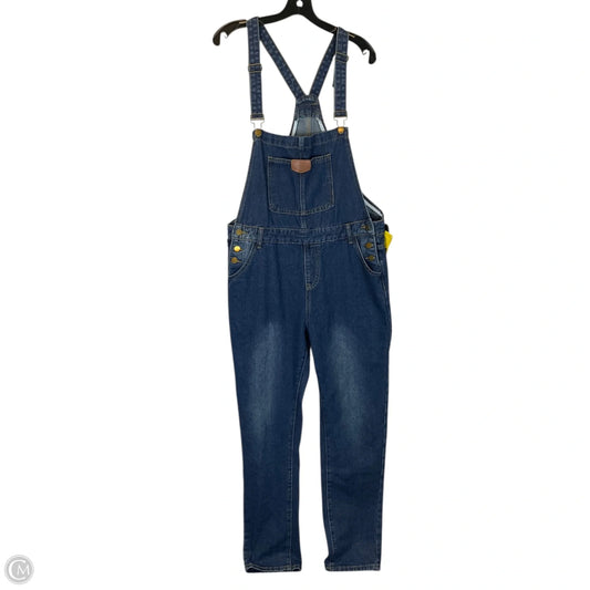 Overalls By Clothes Mentor In Blue Denim, Size: L