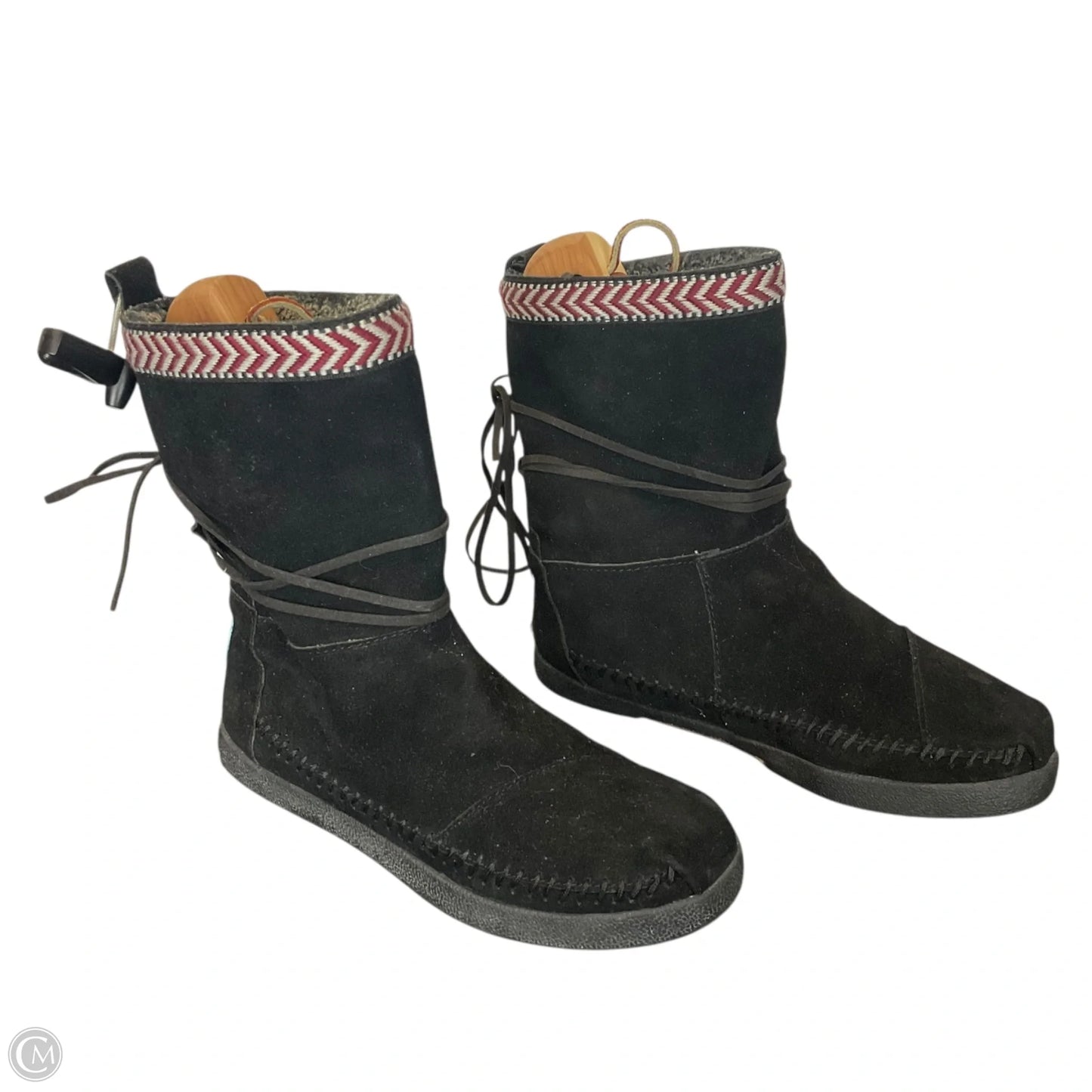 Boots Ankle Flats By Toms In Black, Size: 6.5