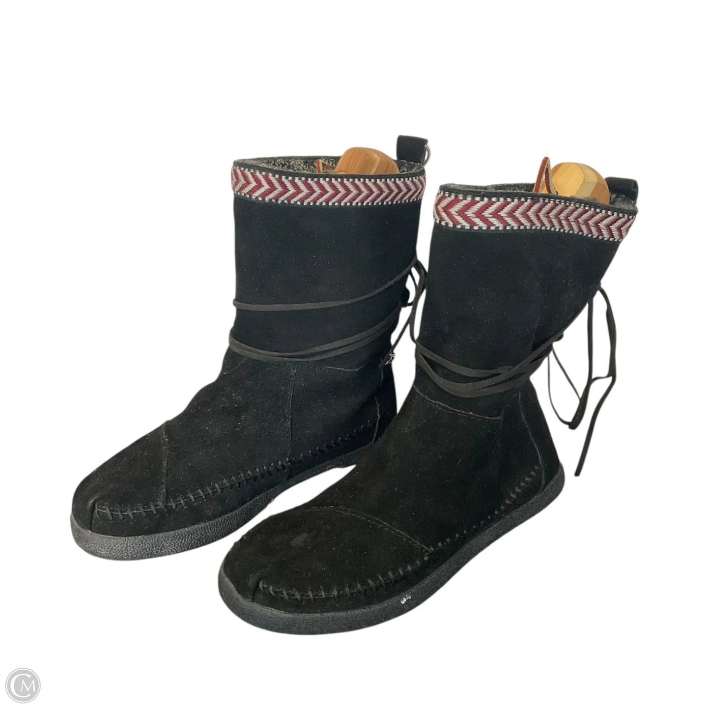 Boots Ankle Flats By Toms In Black, Size: 6.5