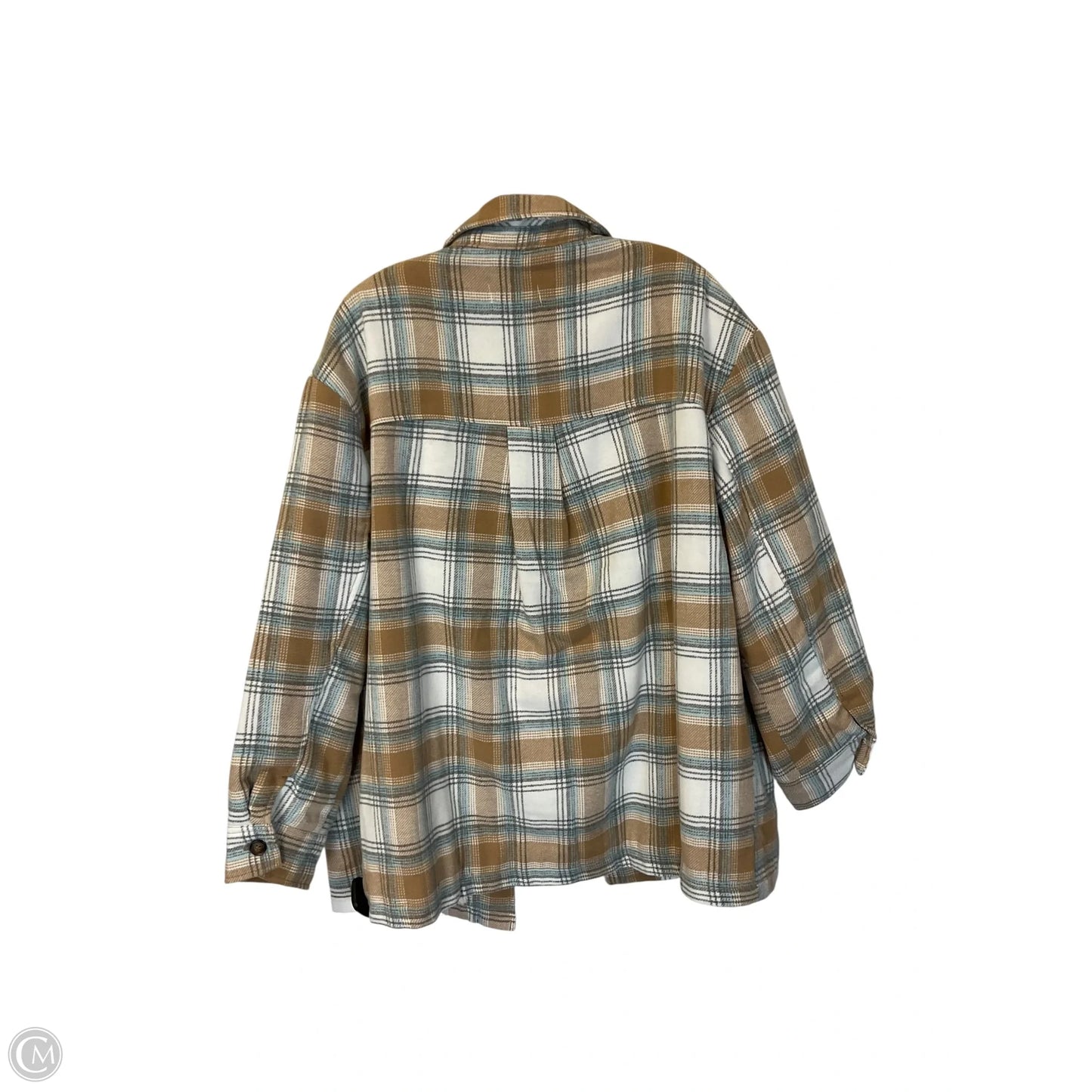 Jacket Faux Fur & Sherpa By Impressions In Striped Pattern, Size: Xl