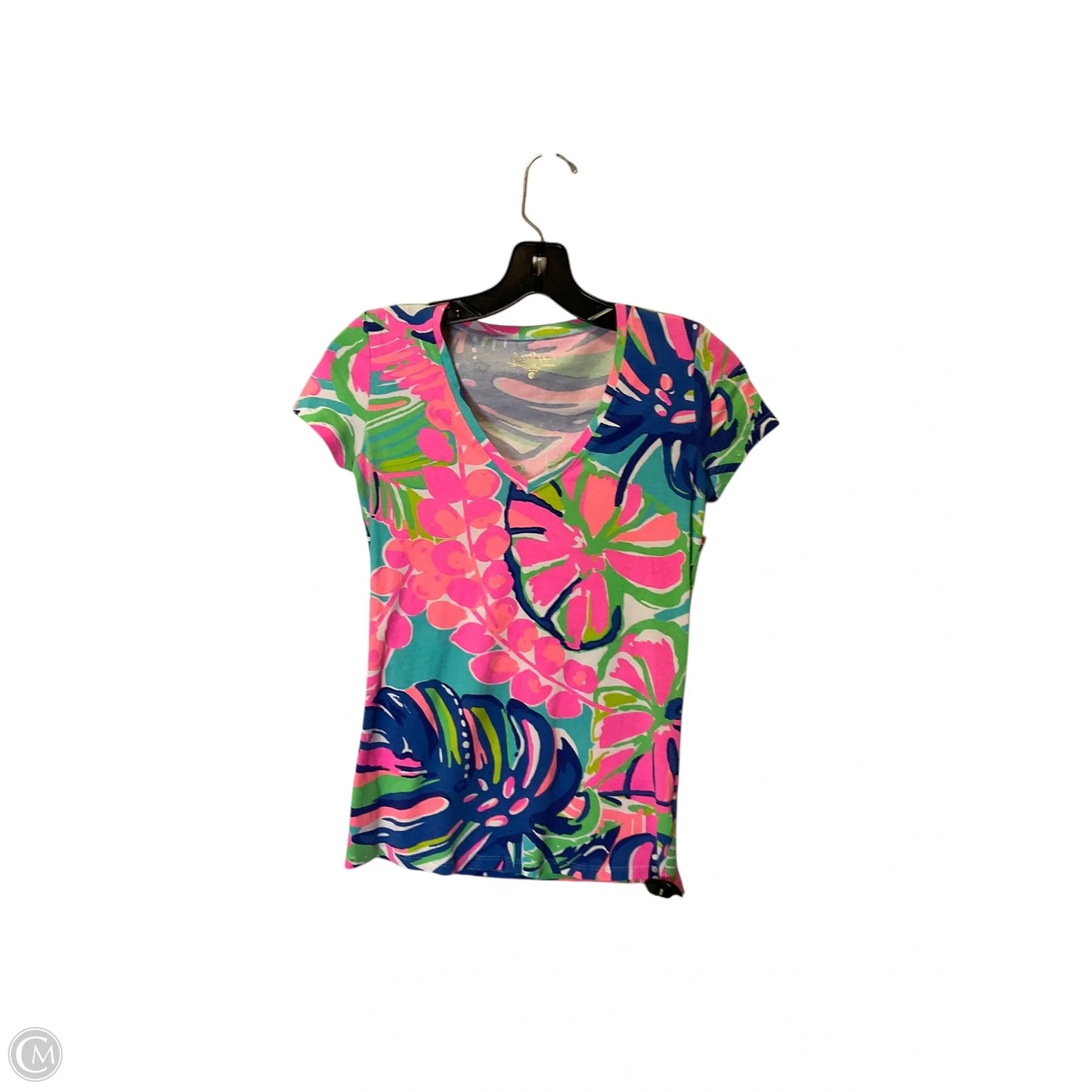 Top Short Sleeve Designer By Lilly Pulitzer In Multi-colored, Size: Xxs