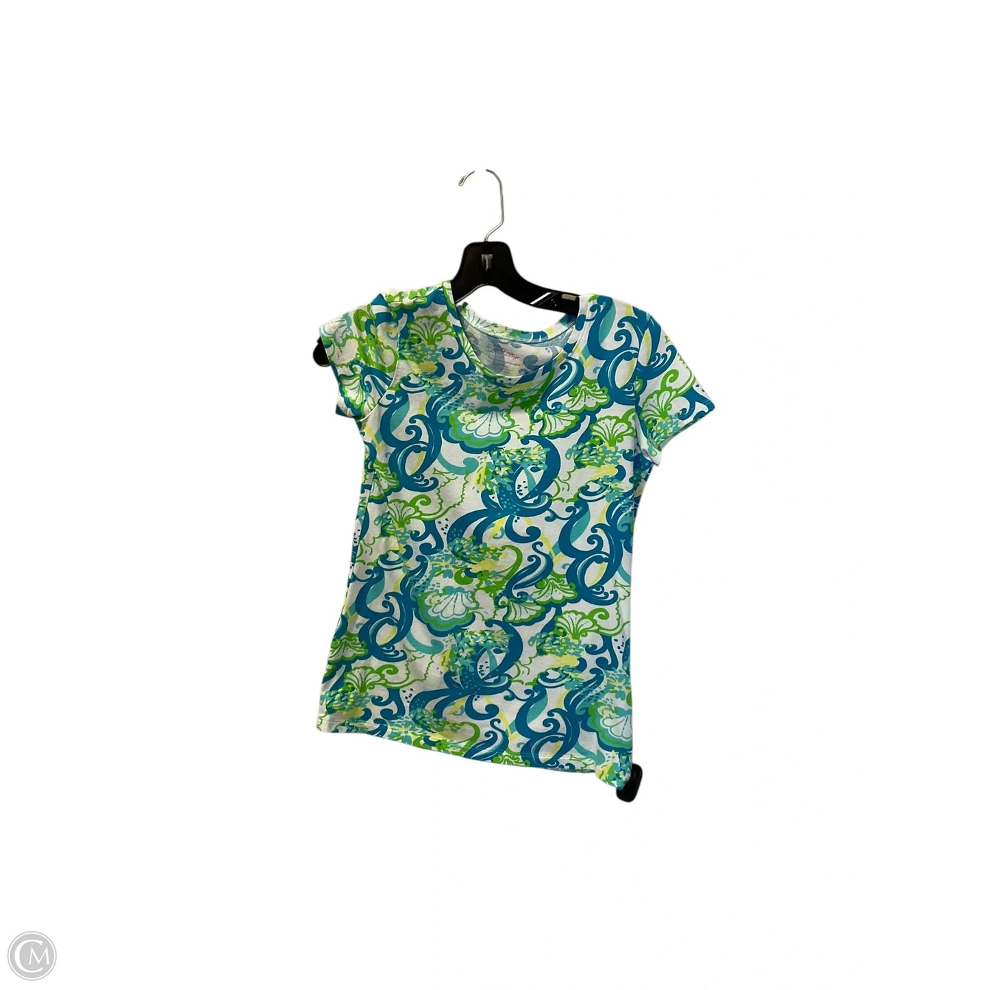 Top Short Sleeve Designer By Lilly Pulitzer In Blue, Size: Xs