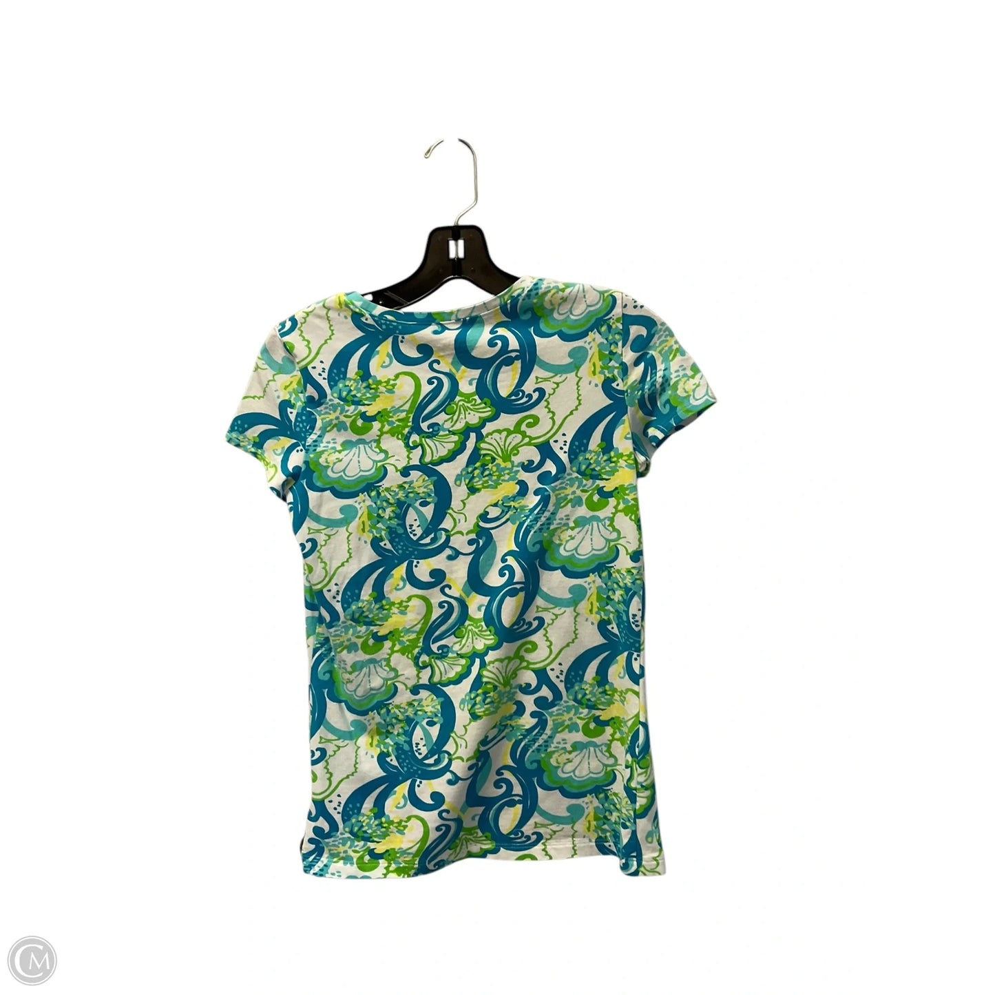 Top Short Sleeve Designer By Lilly Pulitzer In Blue, Size: Xs