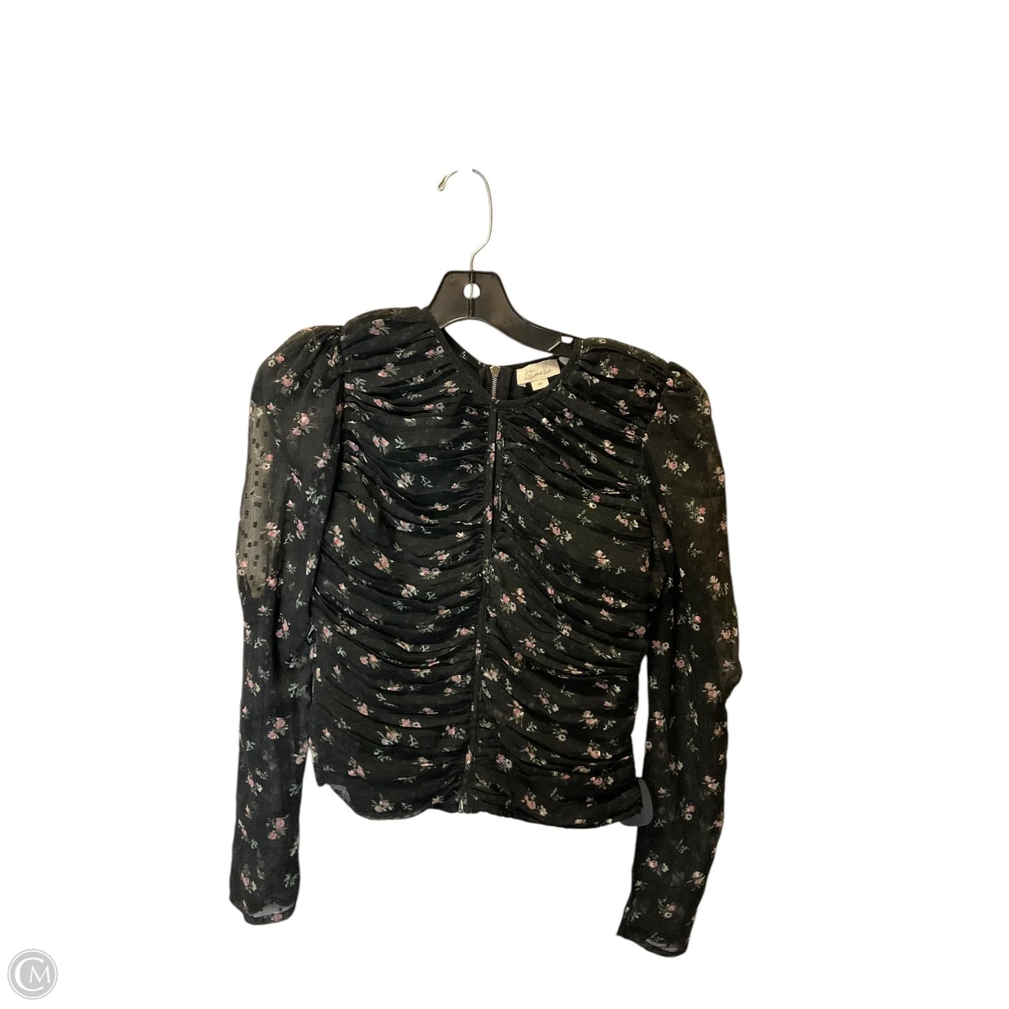 Top Long Sleeve By Let Me Be In Black, Size: Xs