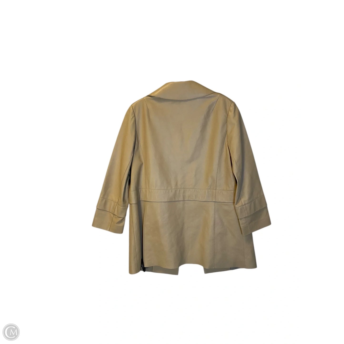 Jacket Leather By Per Se In Tan, Size: 8