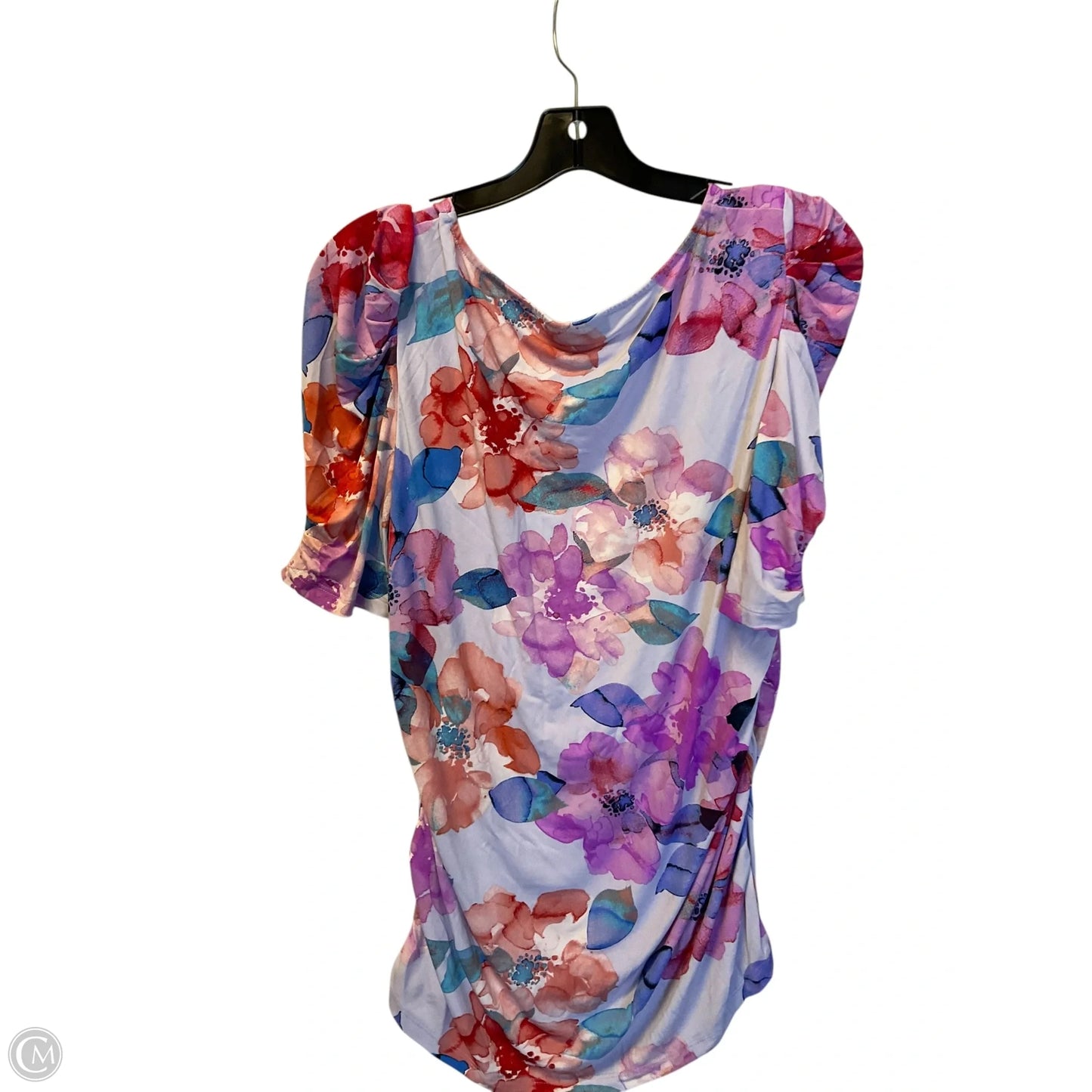 Top Short Sleeve By Dkny In Multi-colored, Size: Xl