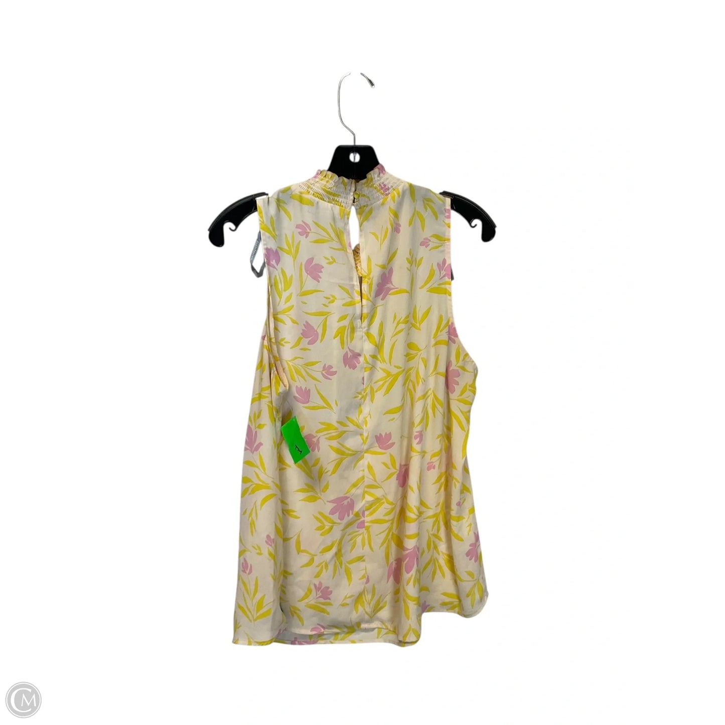 Top Sleeveless By Daniel Rainn In Yellow, Size: Xl