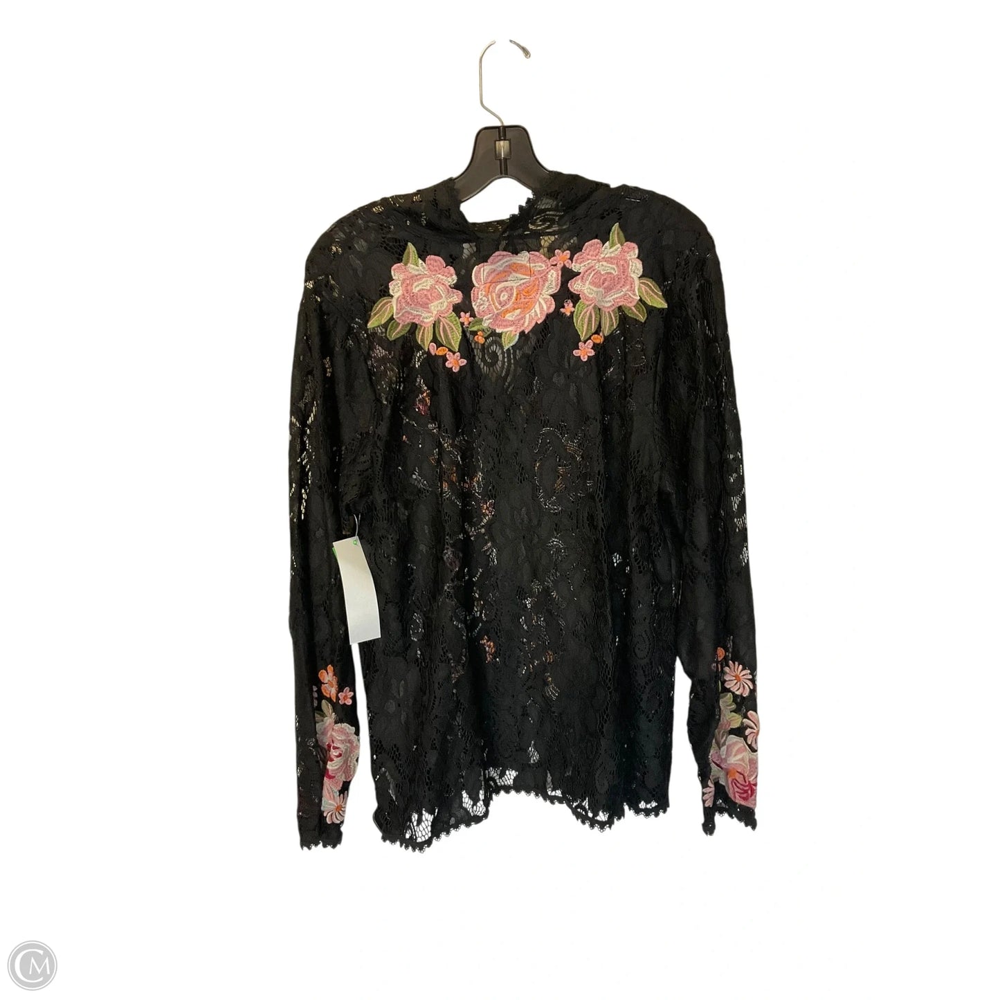 Top Long Sleeve By Johnny Was In Black, Size: L