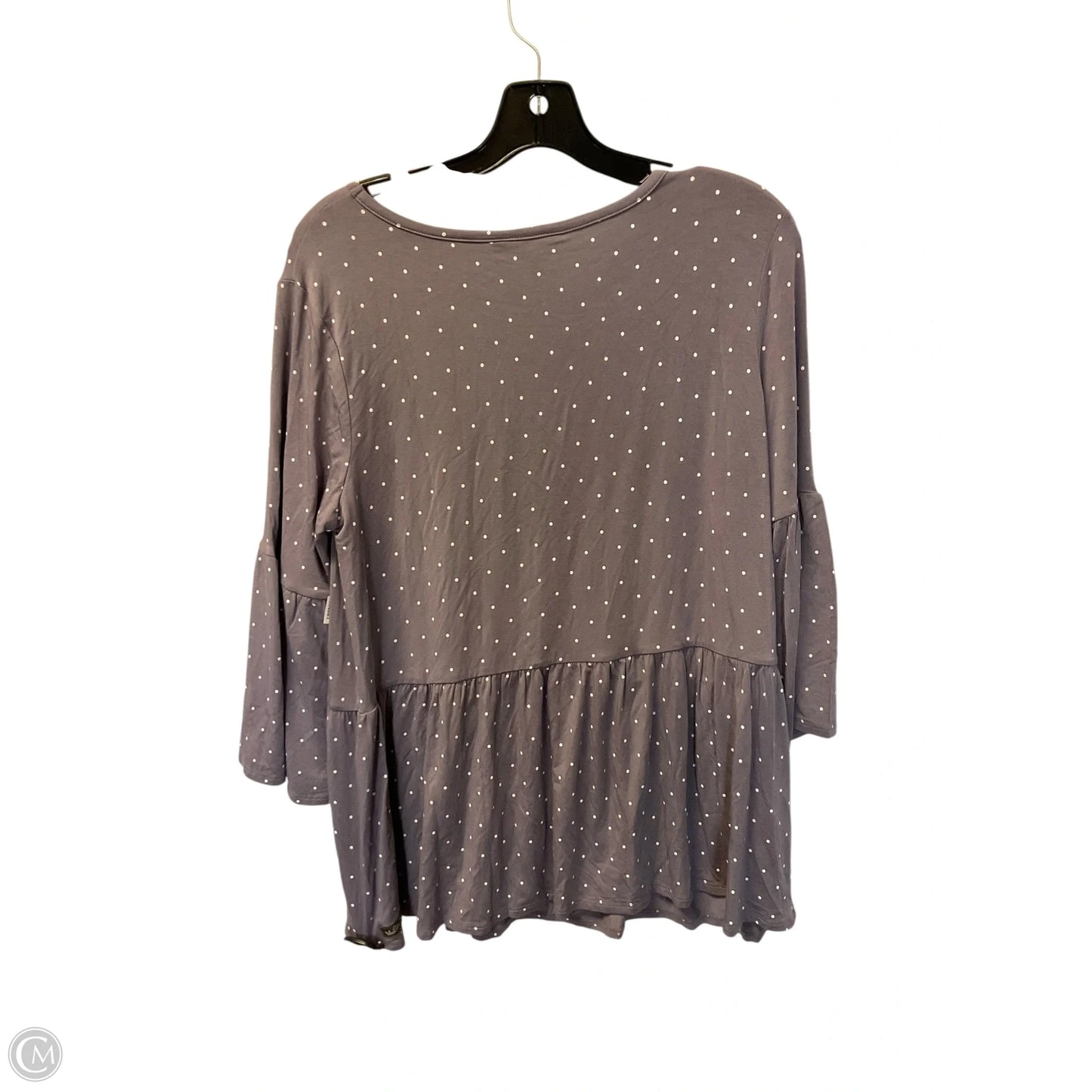 Top Long Sleeve By Matilda Jane In Polkadot Pattern, Size: L