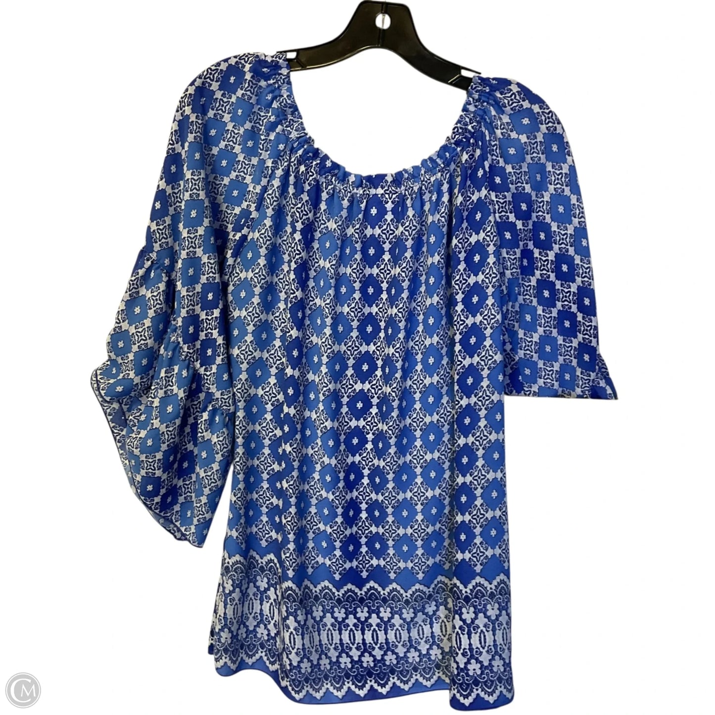 Top 3/4 Sleeve By Ivy Jane In Blue, Size: Xs