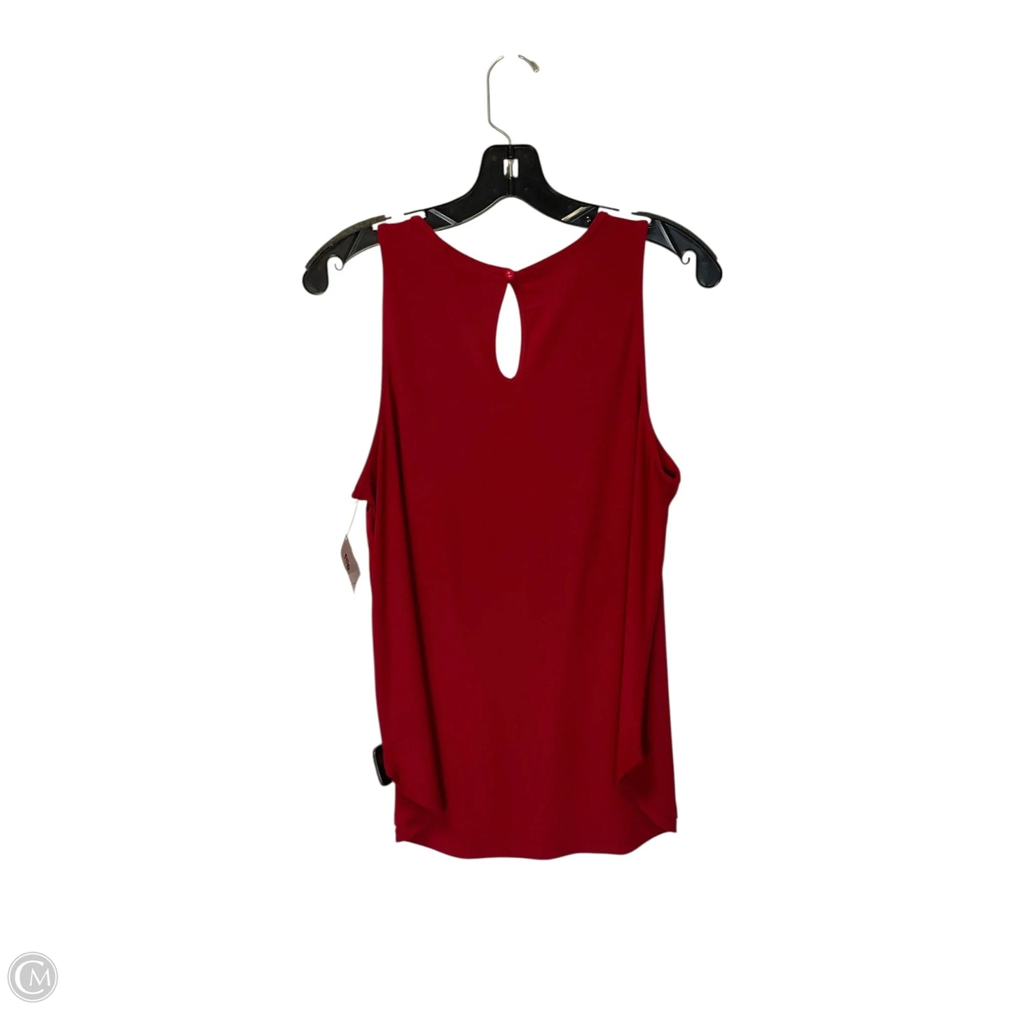 Top Sleeveless By Auw In Red, Size: M