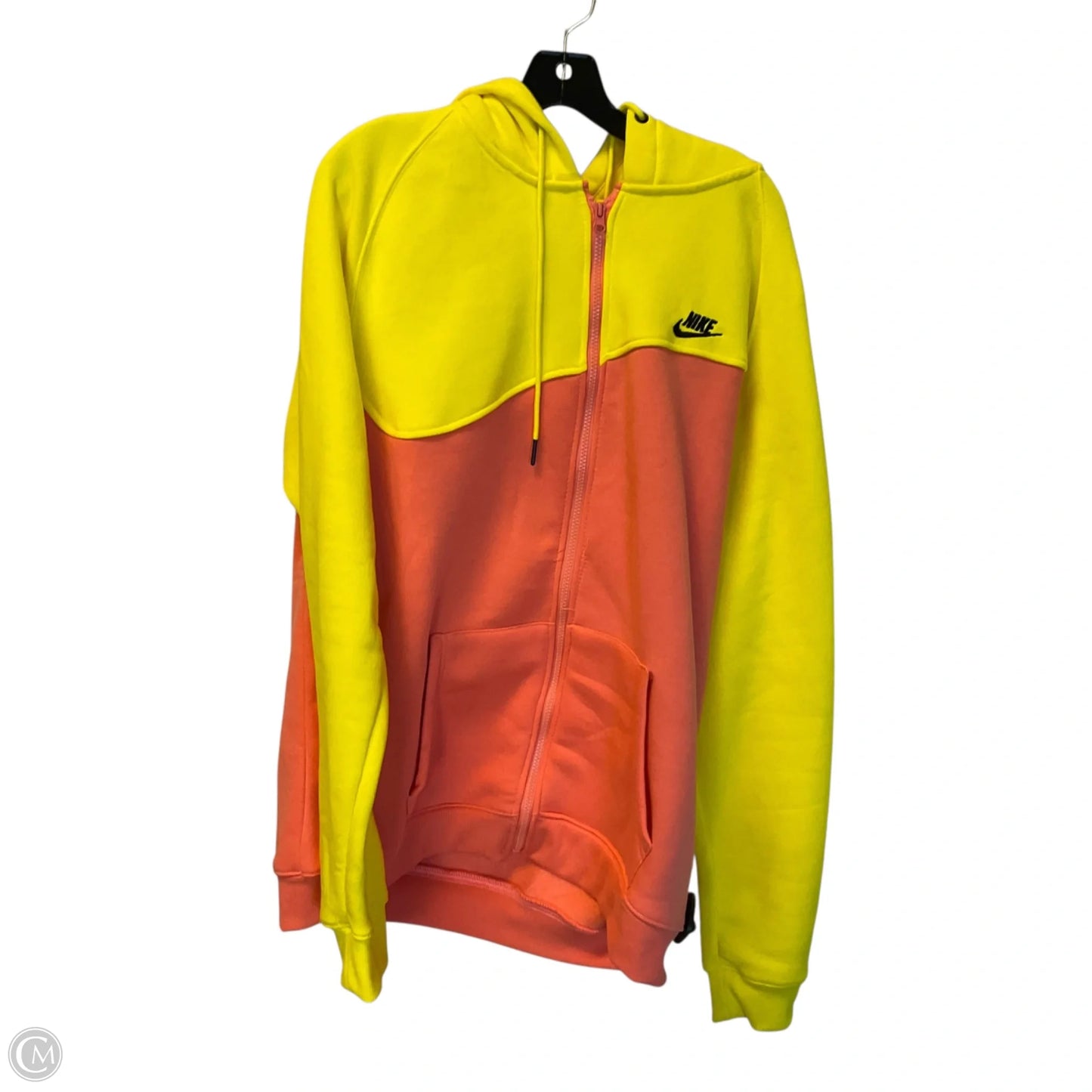 Jacket Fleece By Nike In Yellow, Size: 3x