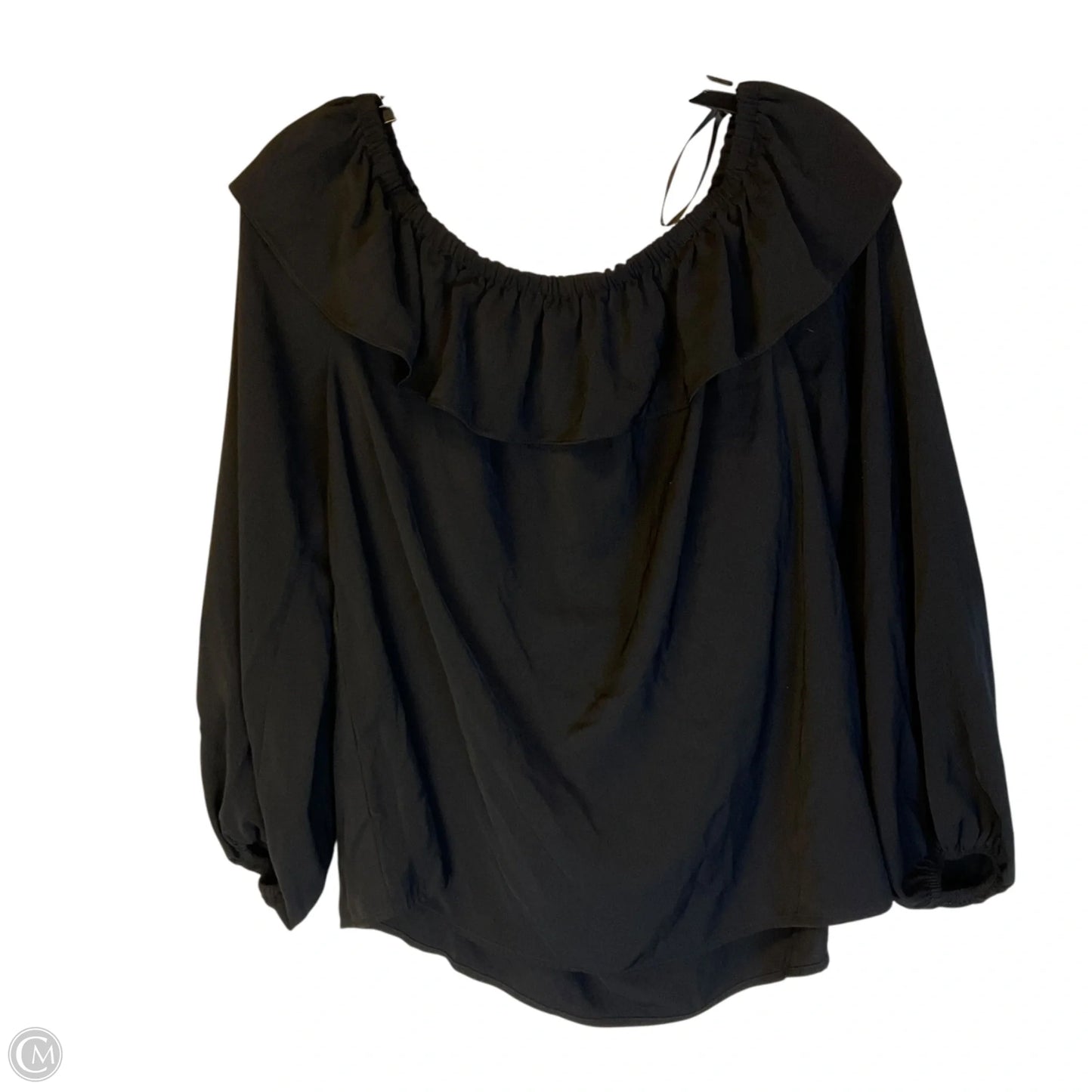 Top Long Sleeve By Michael By Michael Kors In Black, Size: L
