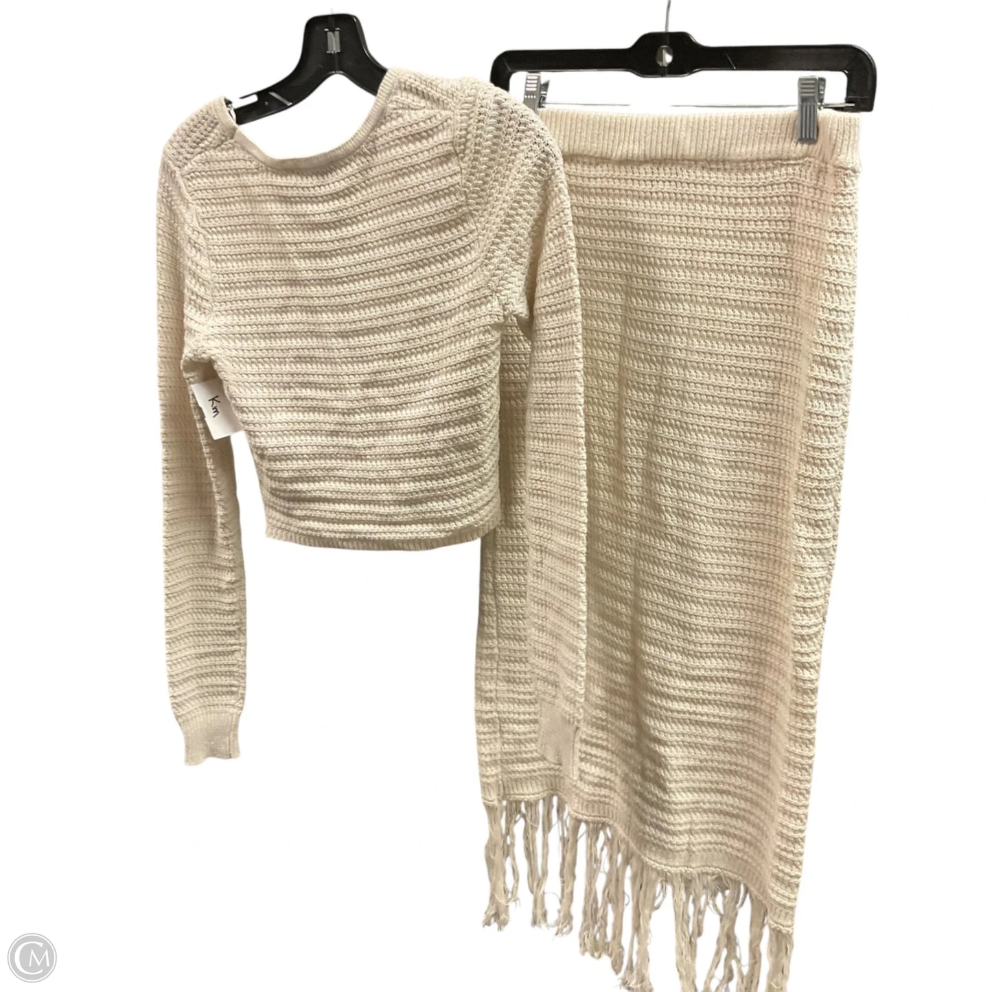 Skirt Set 2pc By Freshman In Beige, Size: S