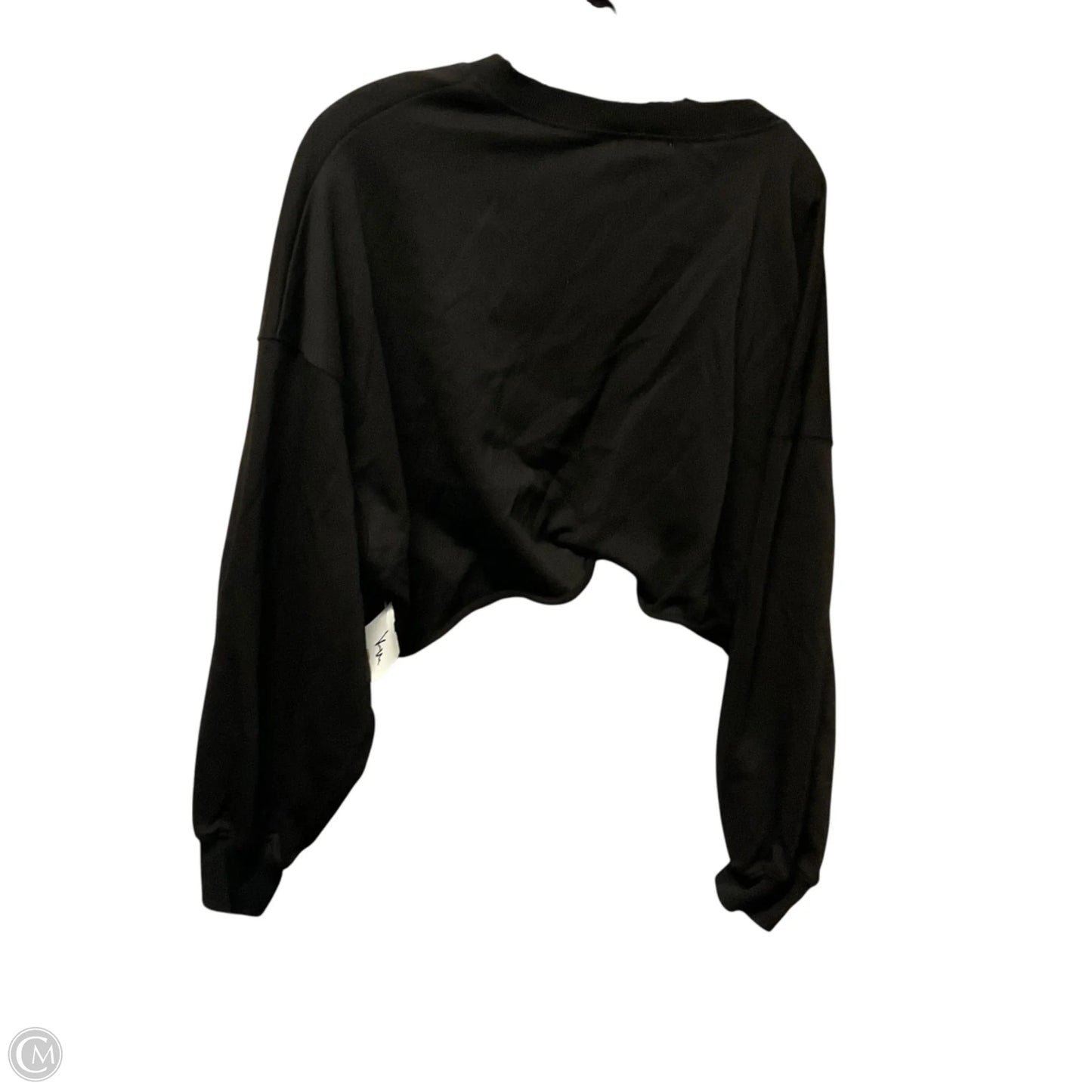 Top Long Sleeve By Peach Love Cream California In Black, Size: S