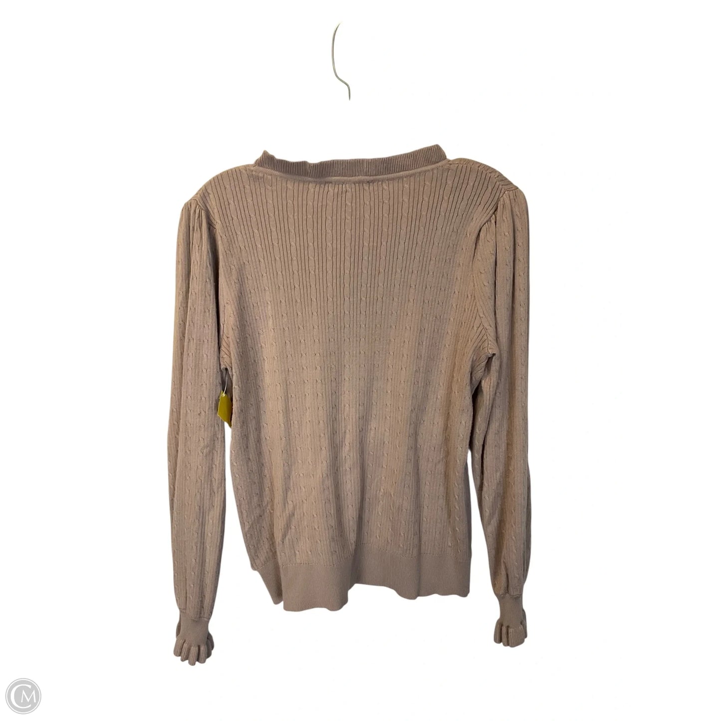 Top Long Sleeve By Adrianna Papell In Beige, Size: L
