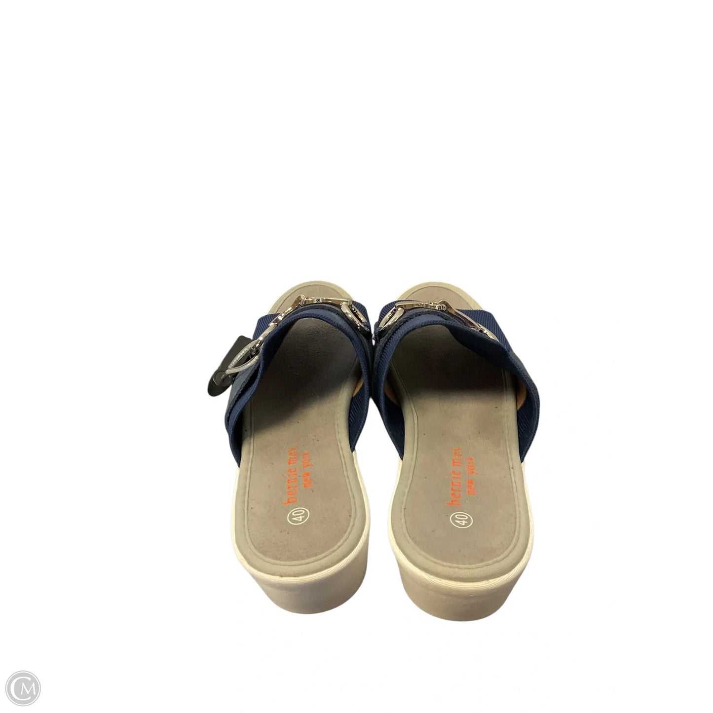 Sandals Heels Wedge By Bernie Mev In Navy, Size: 9