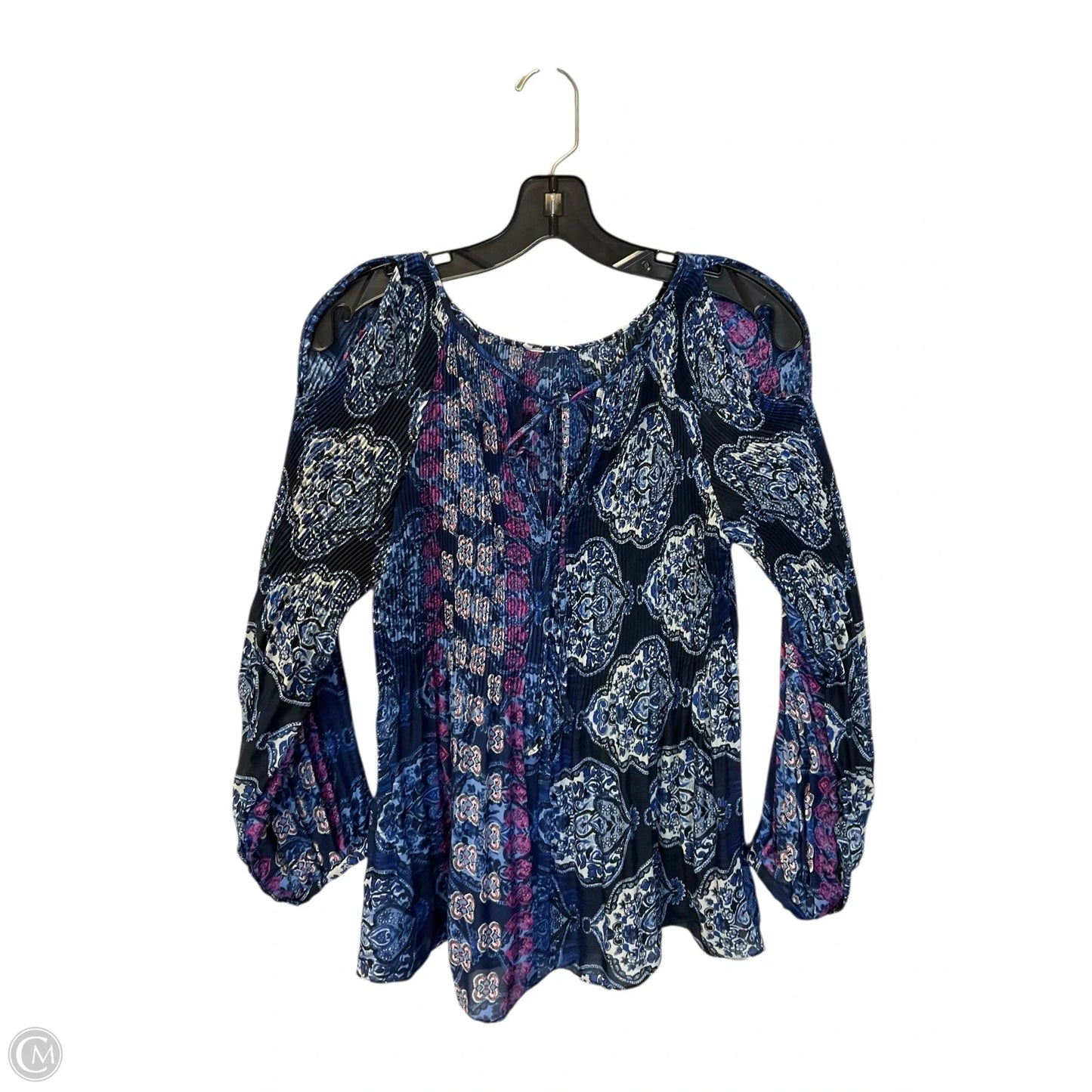 Top Long Sleeve By Melissa Paige In Blue, Size: M