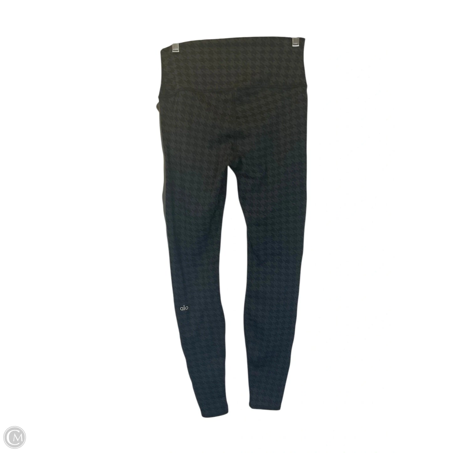 Athletic Leggings By Alo In Black & Grey, Size: M