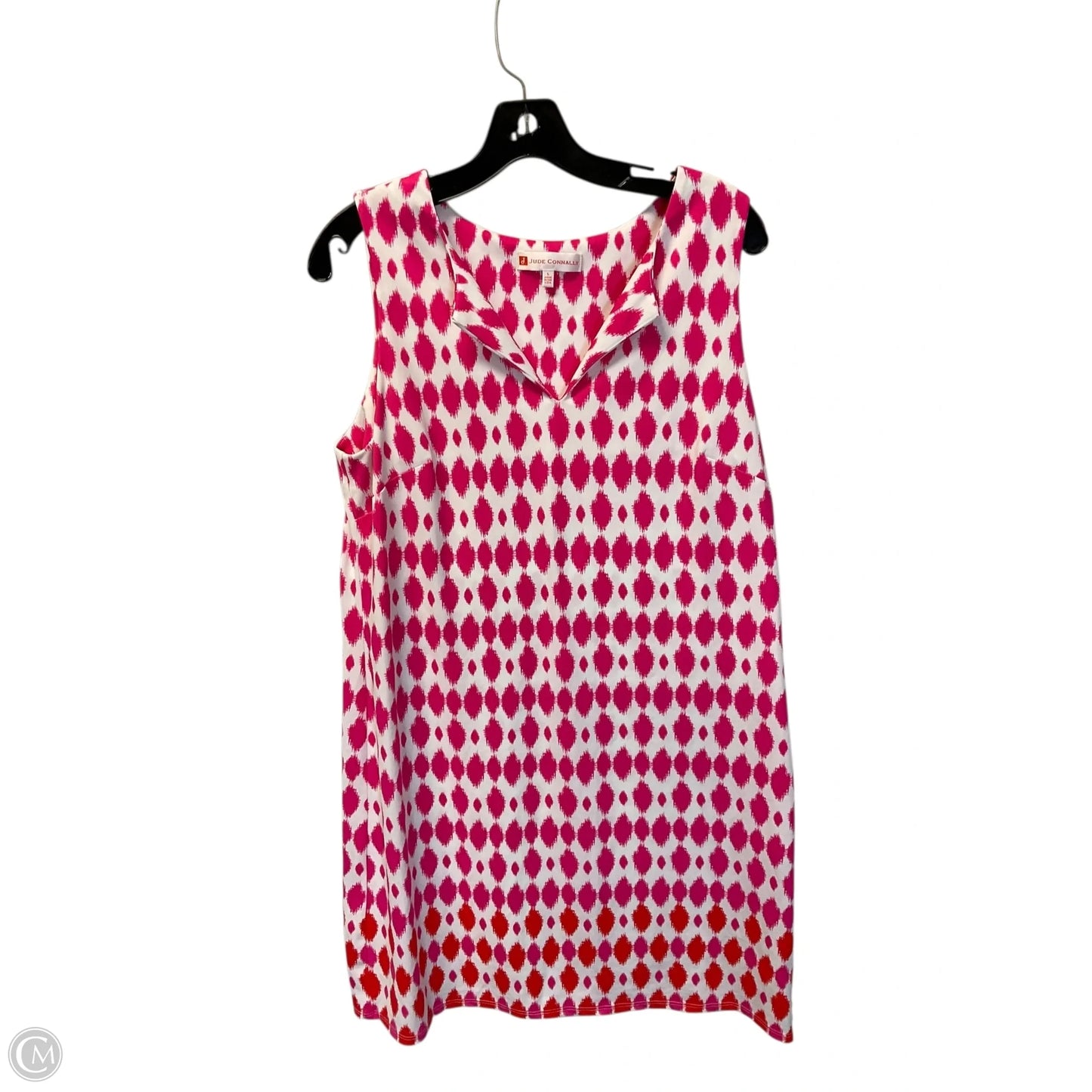 Dress Casual Short By Jude Connally In Pink & White, Size: L
